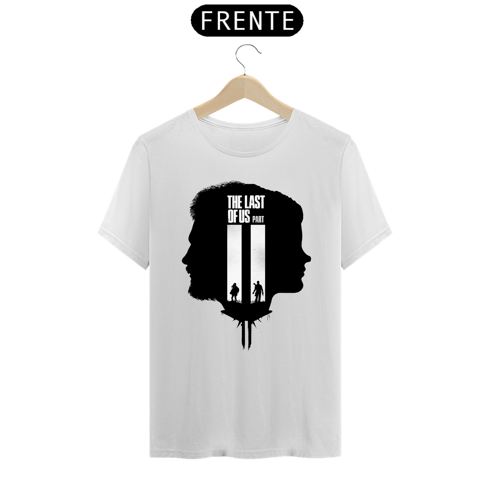Camiseta The Last of Us Part II Joel e Ellie Branca