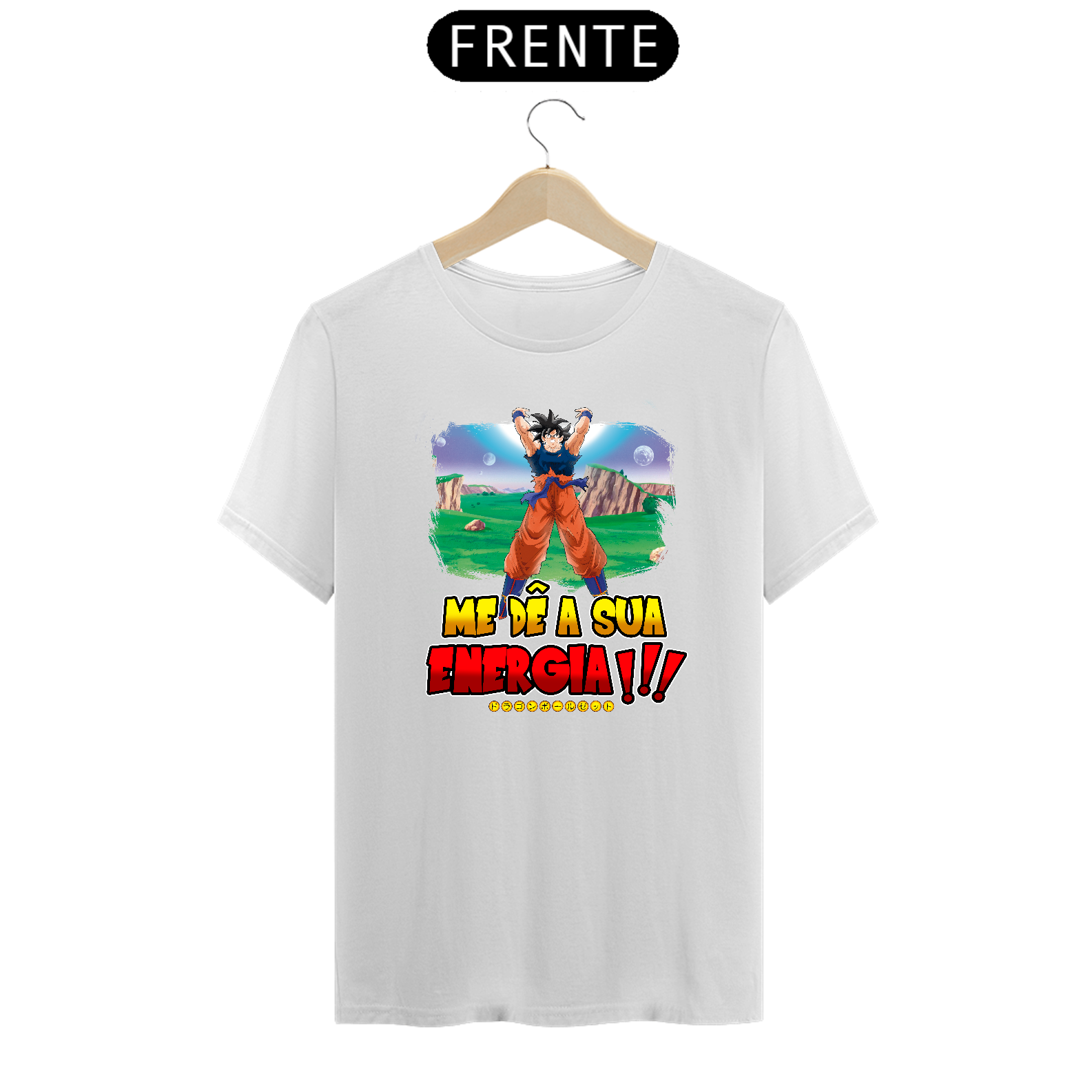 Camiseta Dragon Ball me de a sua energia várias cores
