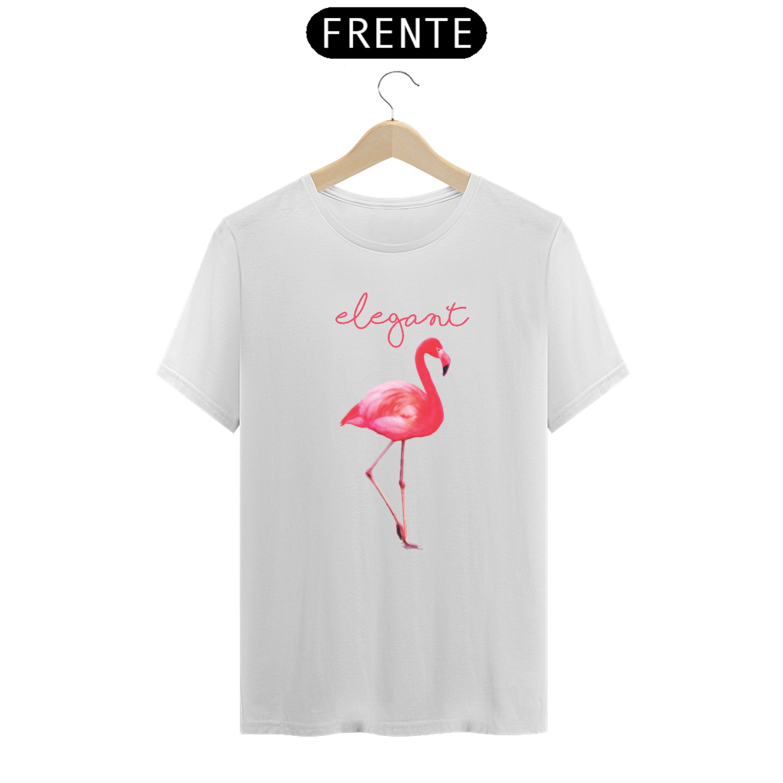 Nome do produto  Camiseta Aquarela Flamingo