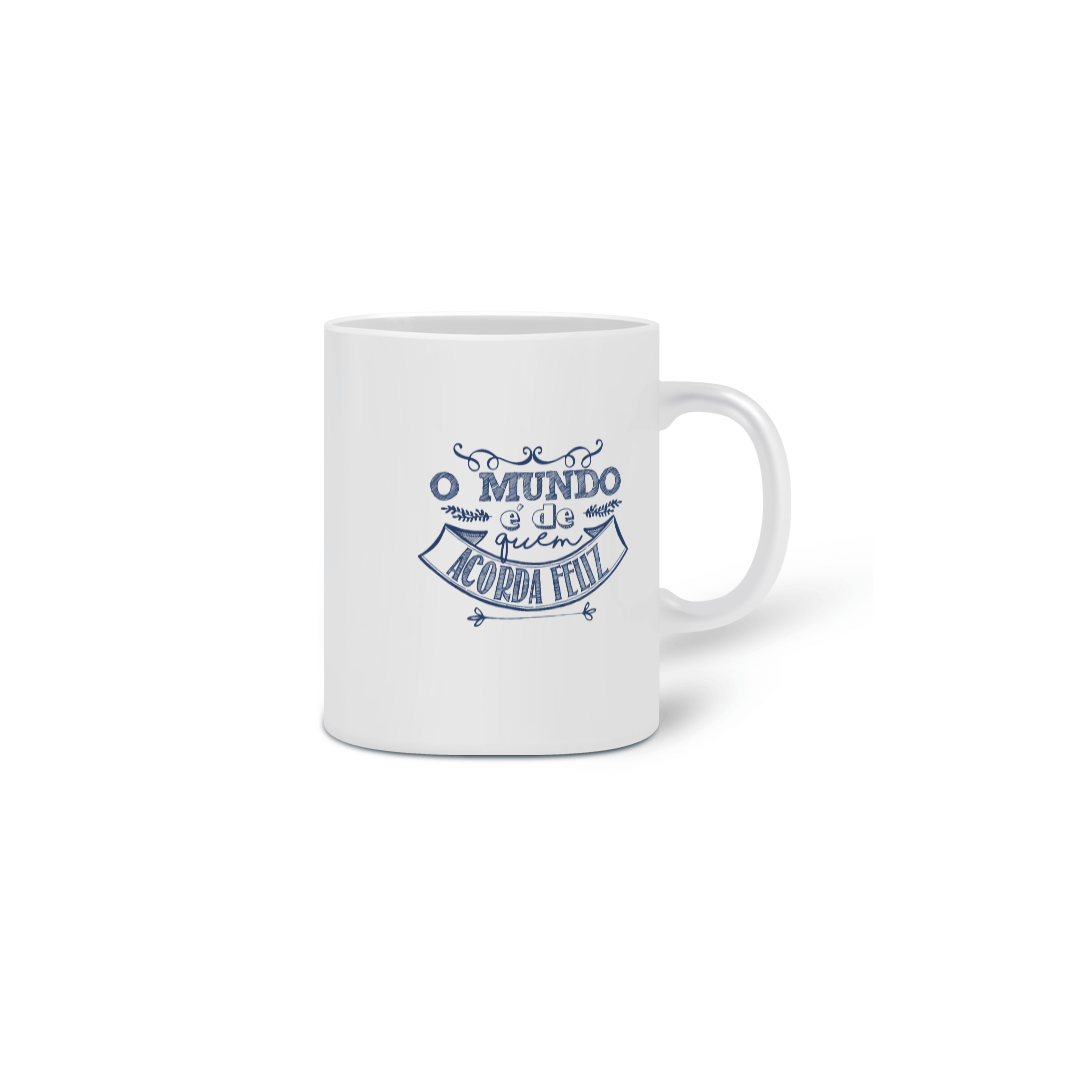 Caneca lettering O mundo