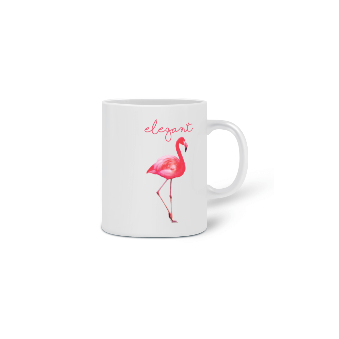 Nome do produto  Caneca aquarela flamingo