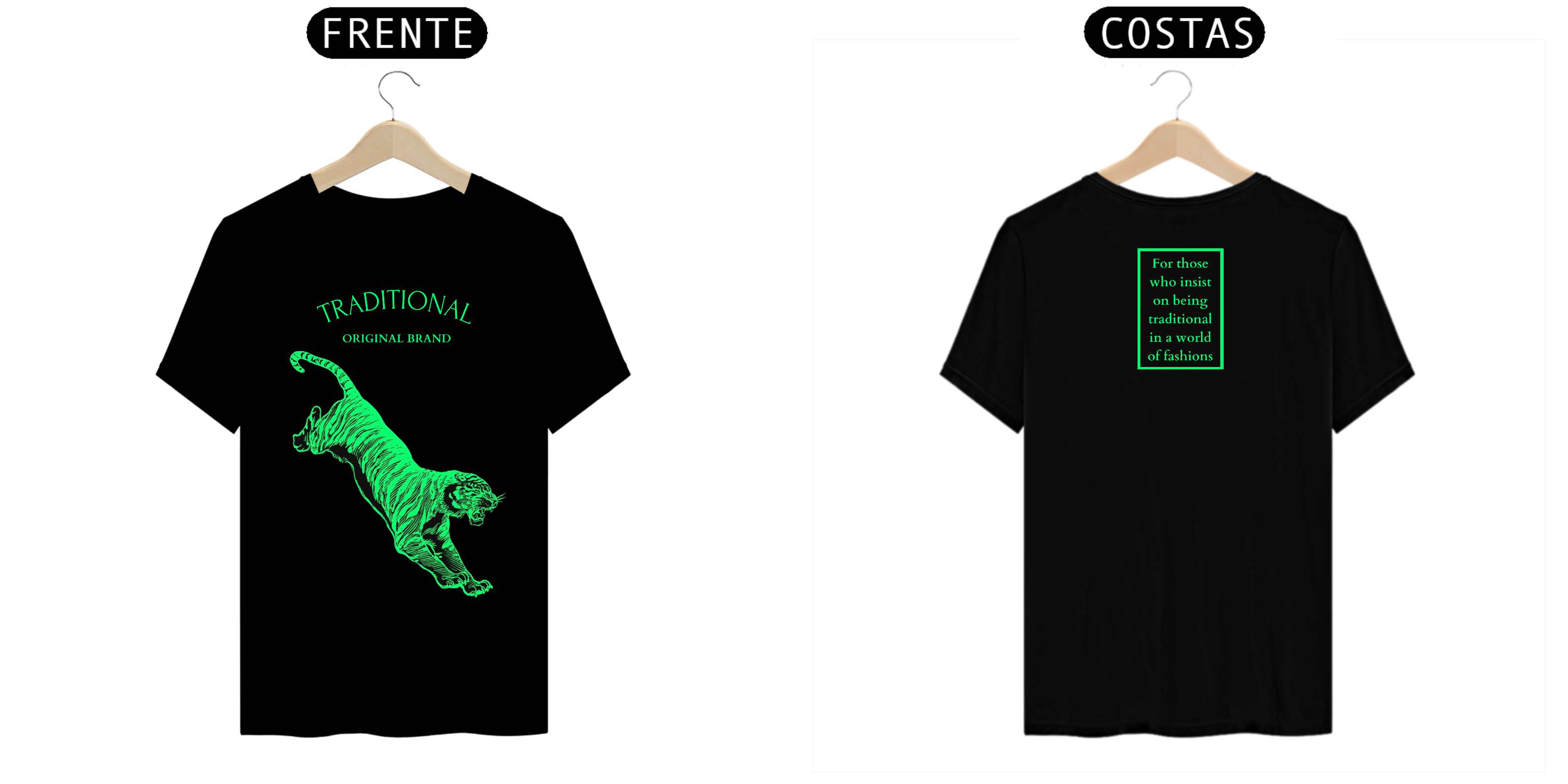 T - shirt green tiger