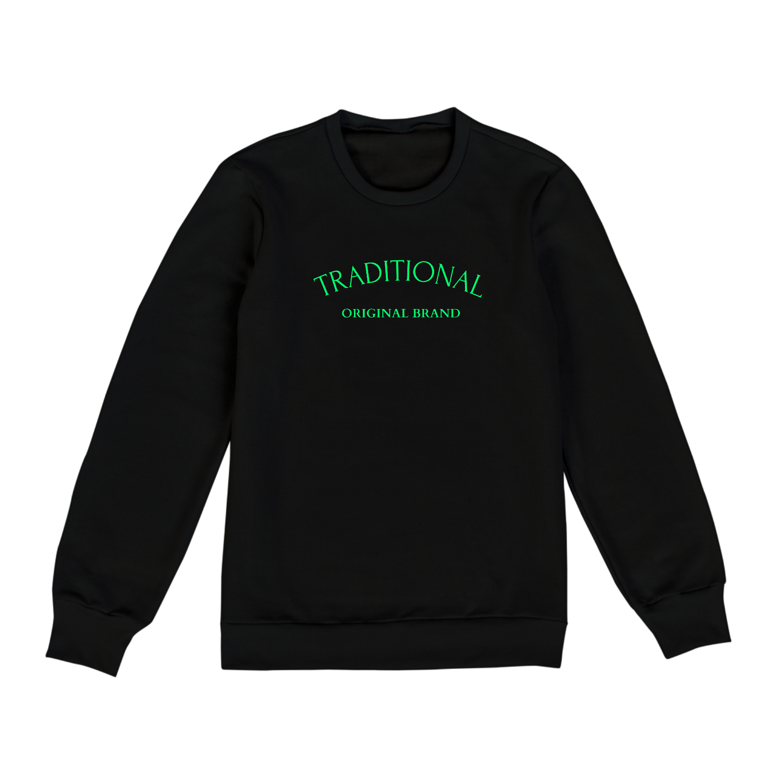 Moletom traditional preto (verde)
