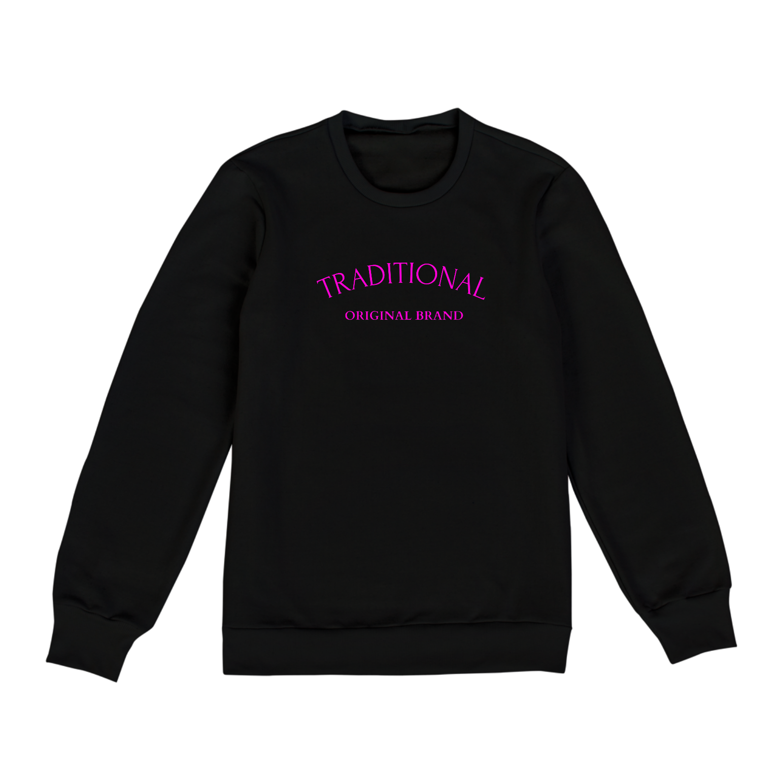 Moletom traditional preto (rosa)