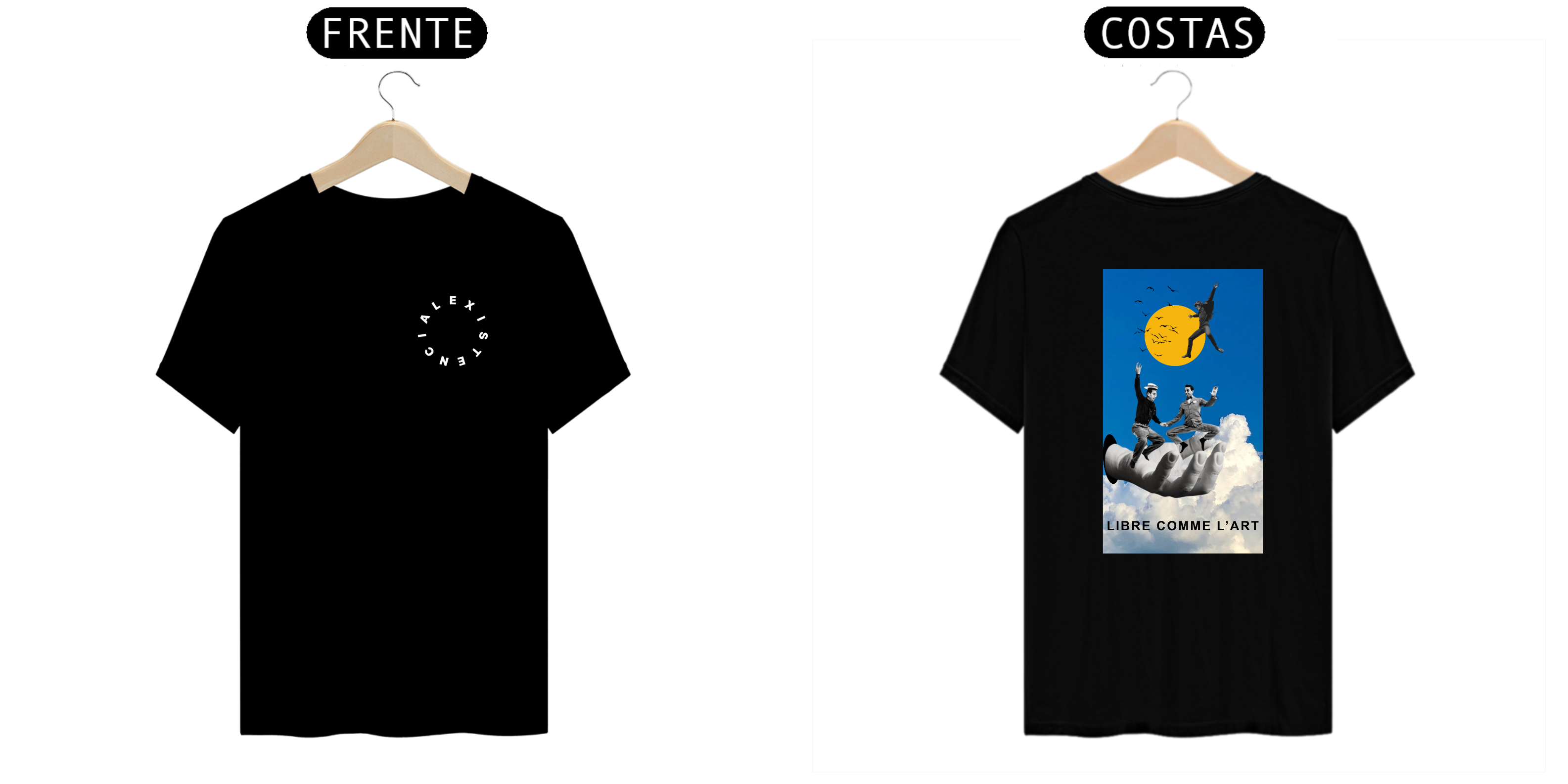 Camiseta livre como a arte - P&B