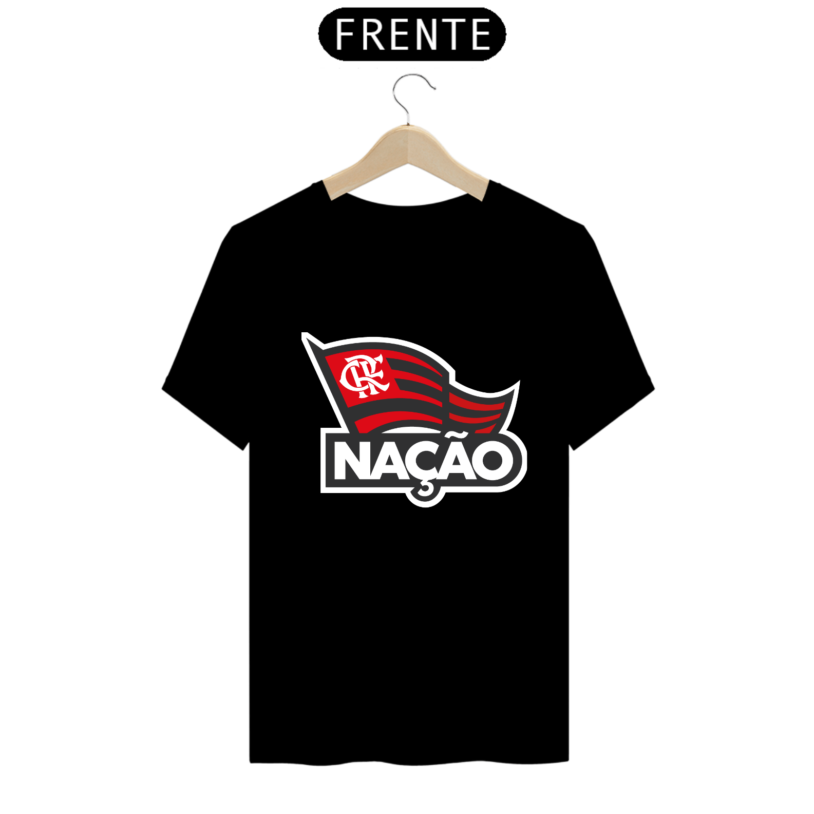 Camisa com a bandeira da Nação Rubro Negra.