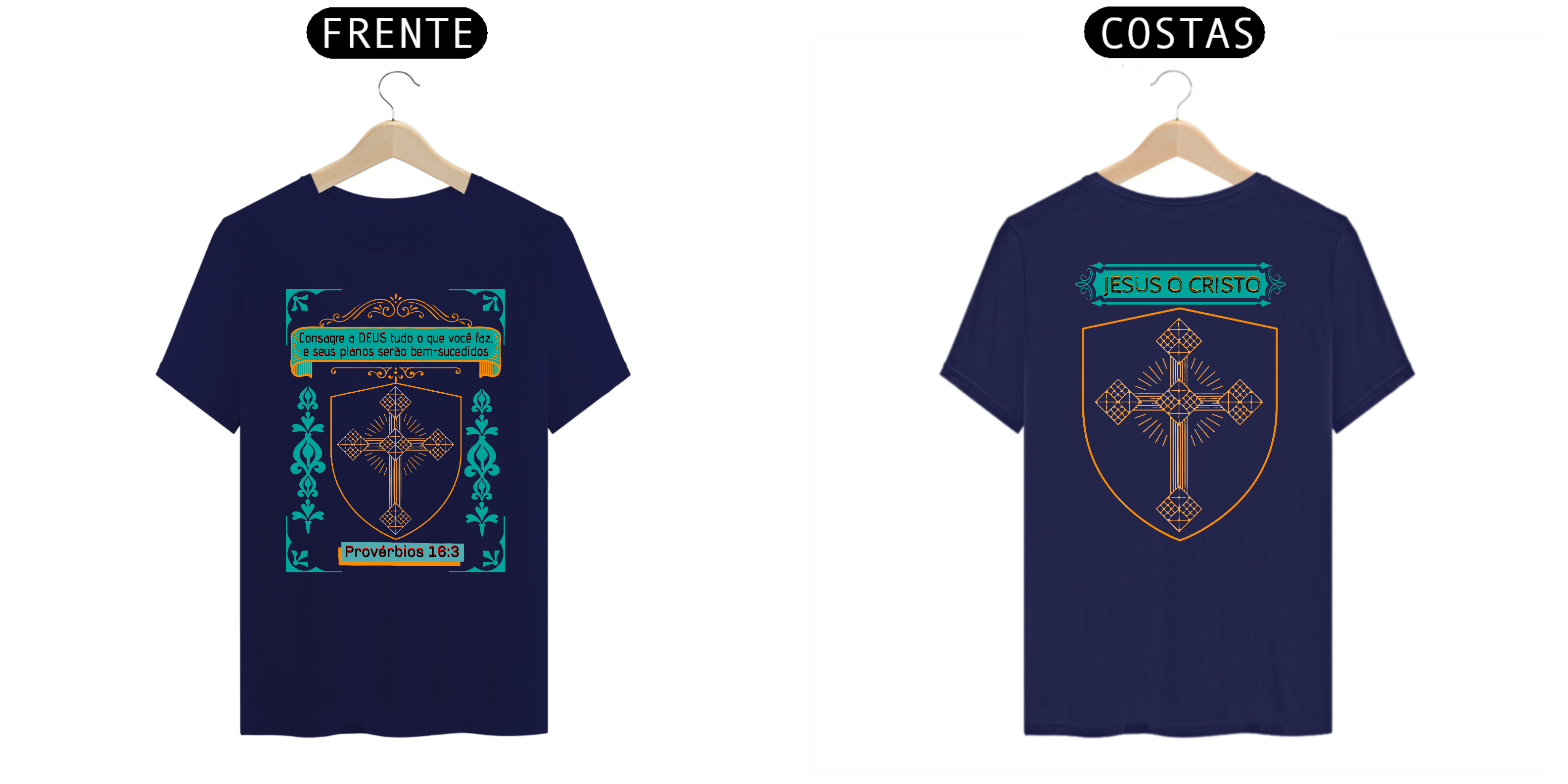 CAMISETA LINHA CLASSIC - ESTAMPA: PROVERBIOS 16:3 m1