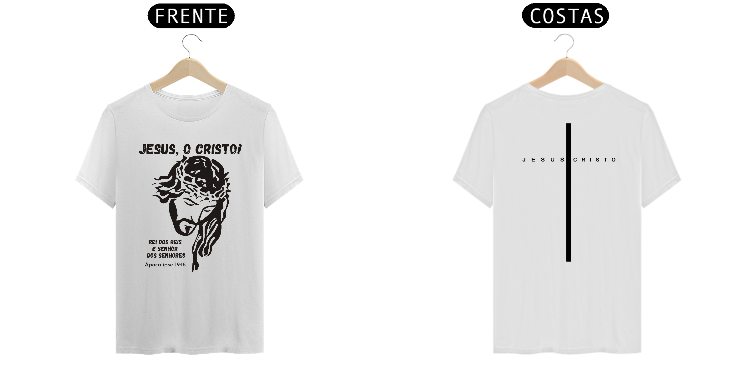 CAMISETA LINHA CLASSIC - JESUS REI DOS REIS - ESTAMPADA - M1