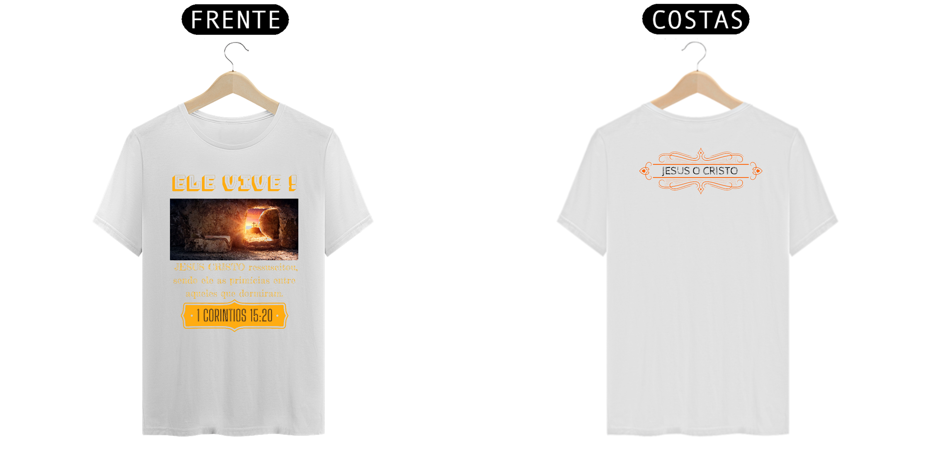 CAMISETA LINHA CLASSIC - ESTAMPA: 1 CORINTIOS 15:20 - M1 