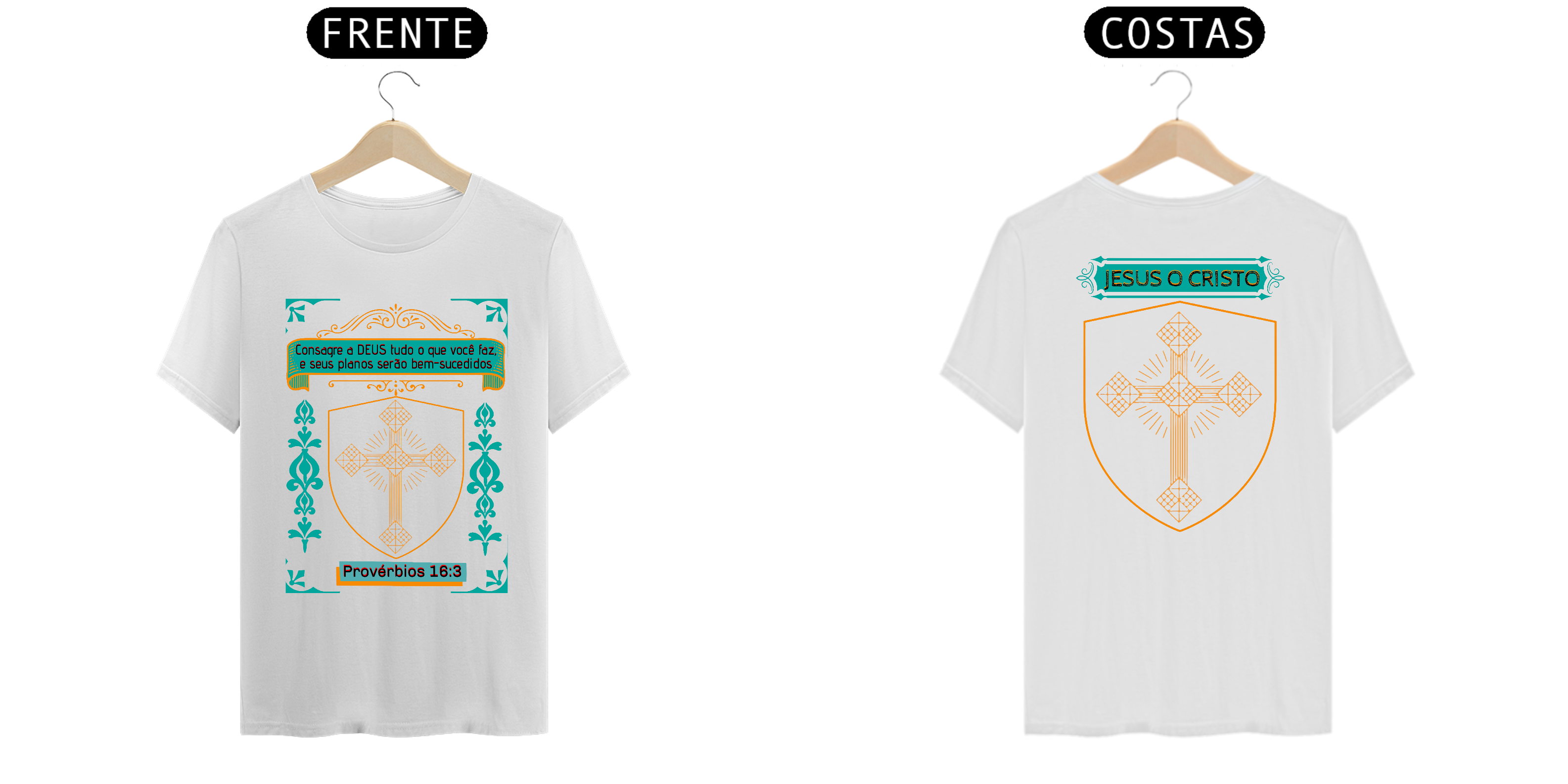 CAMISETA LINHA QUALITY - ESTAMPA: PROVERBIOS 16:3 m1