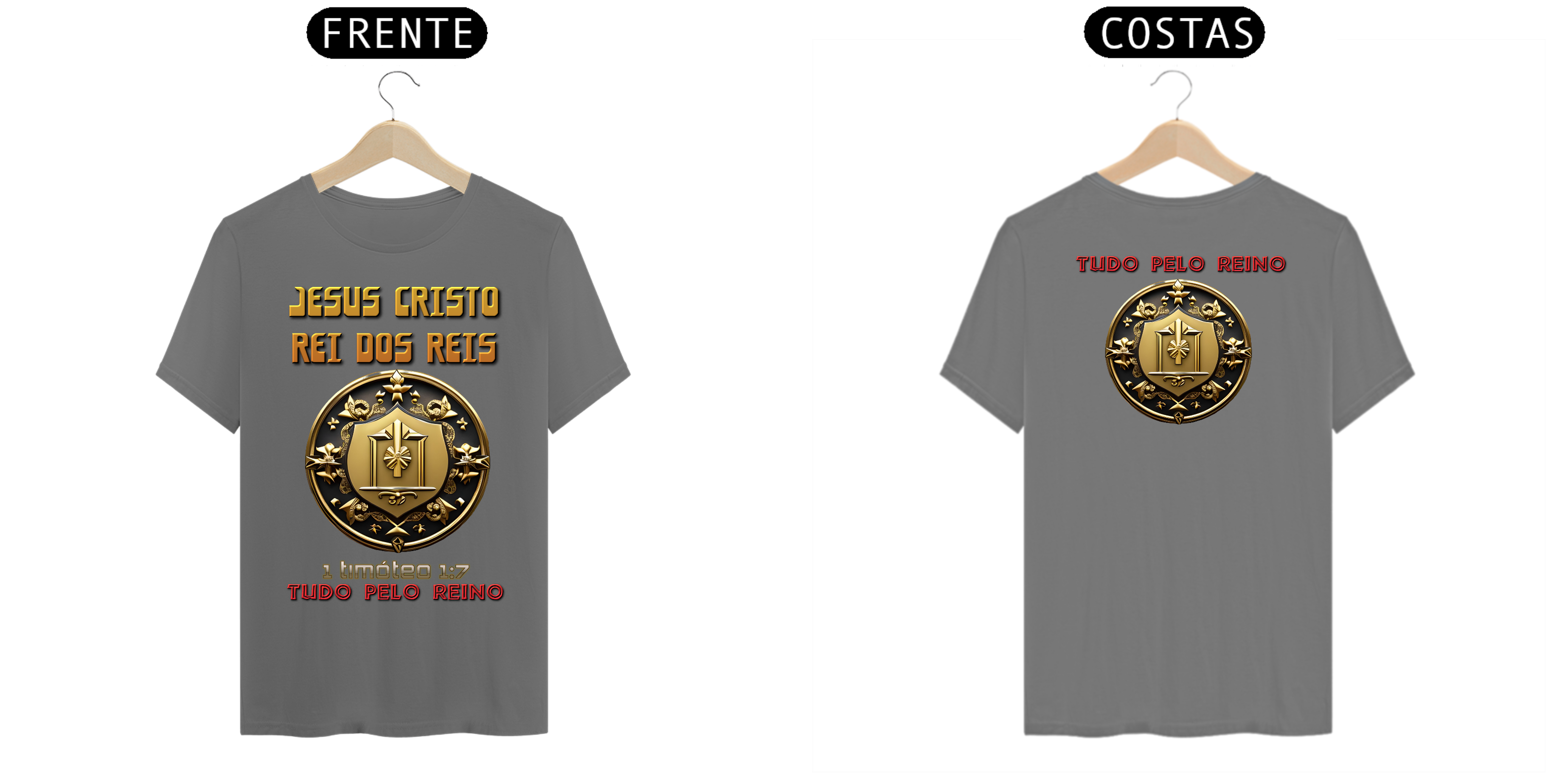 CAMISETA LINHA ESTONADA - ESTAMPA: 1TIMÒTEO 1:7 m1