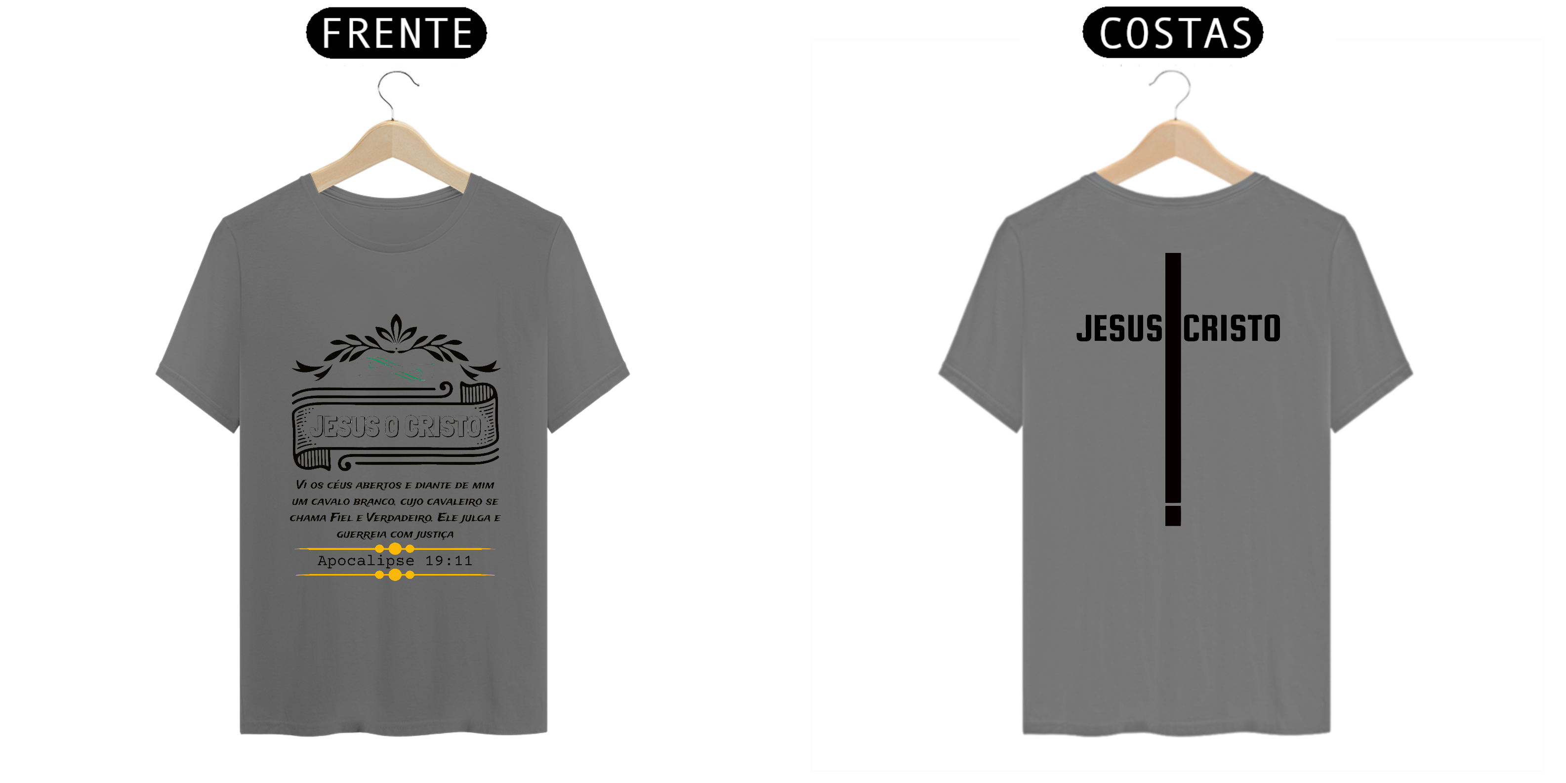 CAMISETA LINHA ESTONADA - M1 ESTAMPA: APOCALIPSE 19;11