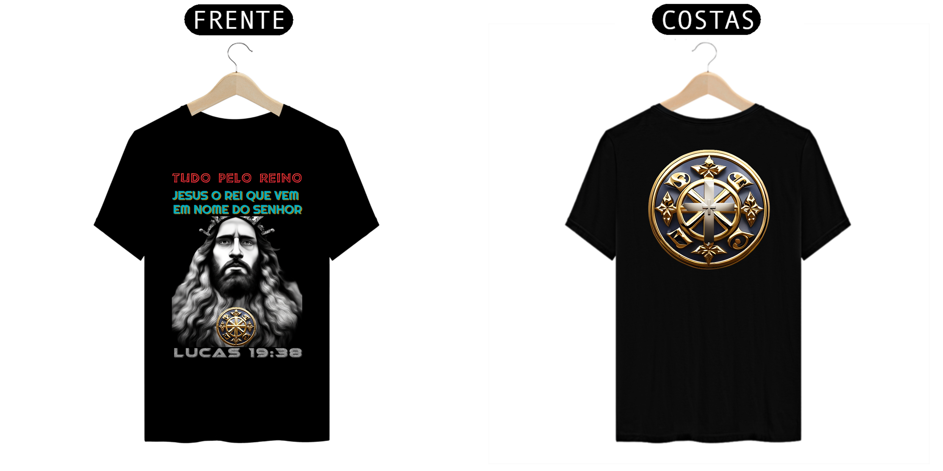 CAMISETA LINHA PRIME - ESTAMPA: LUCAS 19:38 m1
