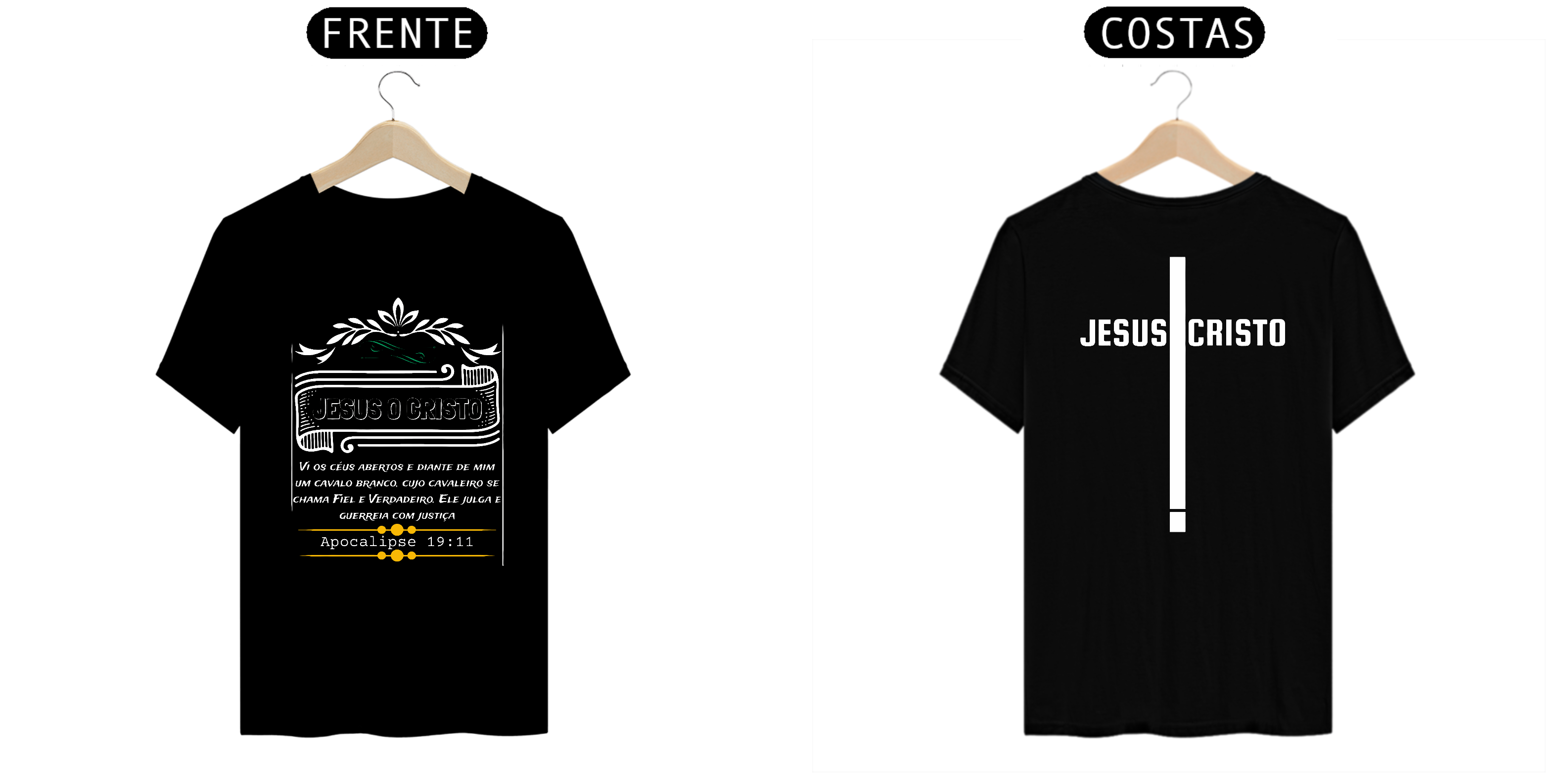 Nome do produto: CAMISETA LINHA CLASSIC - ESTAMPA: APOCALIPSE 19:11 - M2