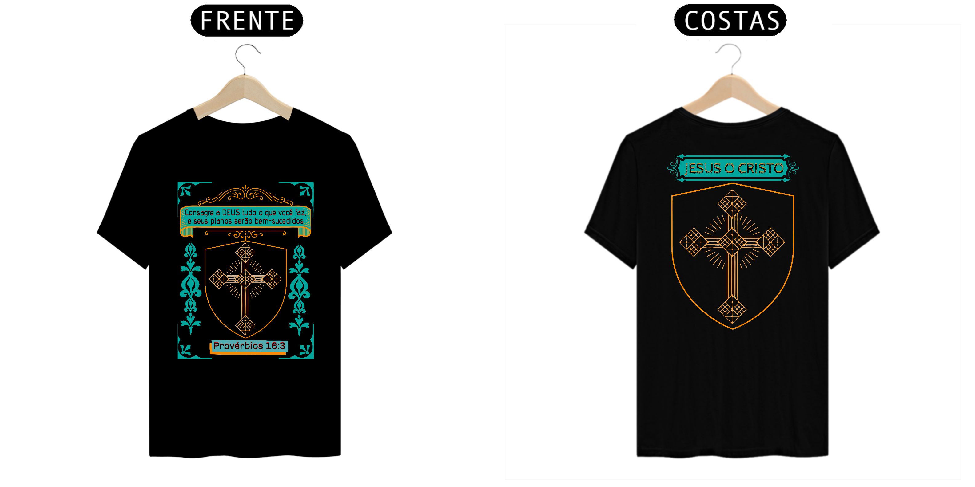 CAMISETA LINHA PRIME - ESTAMPA: PROVERBIOS 16:3 m1