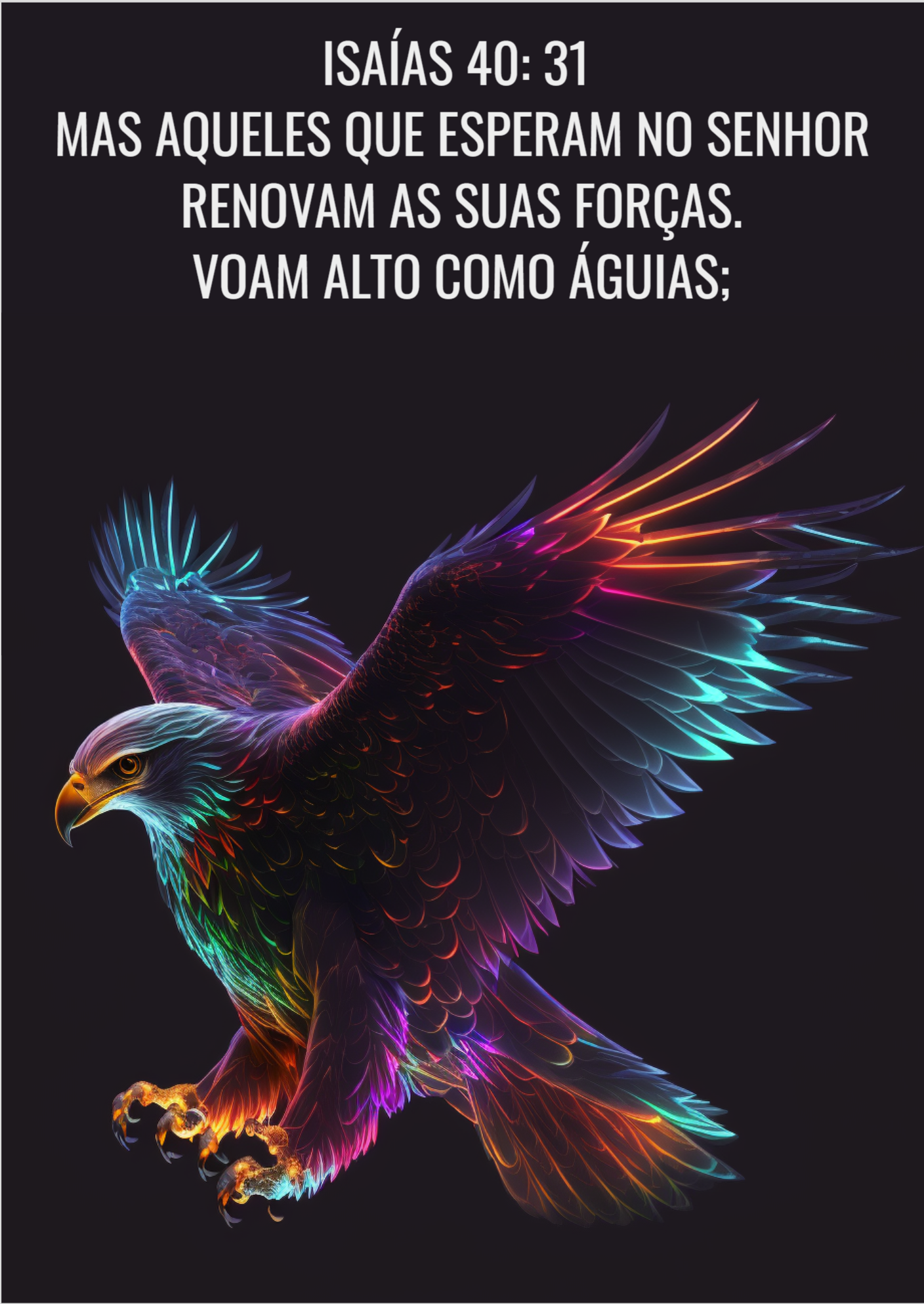 Nome do produto: Águia Neon - Isaías 40:31