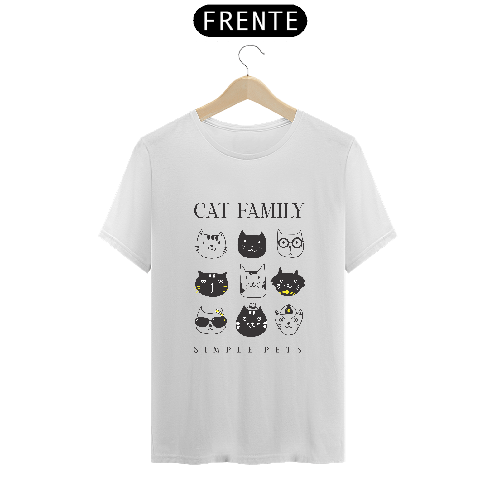 Camiseta Simple Pets - Cat Family