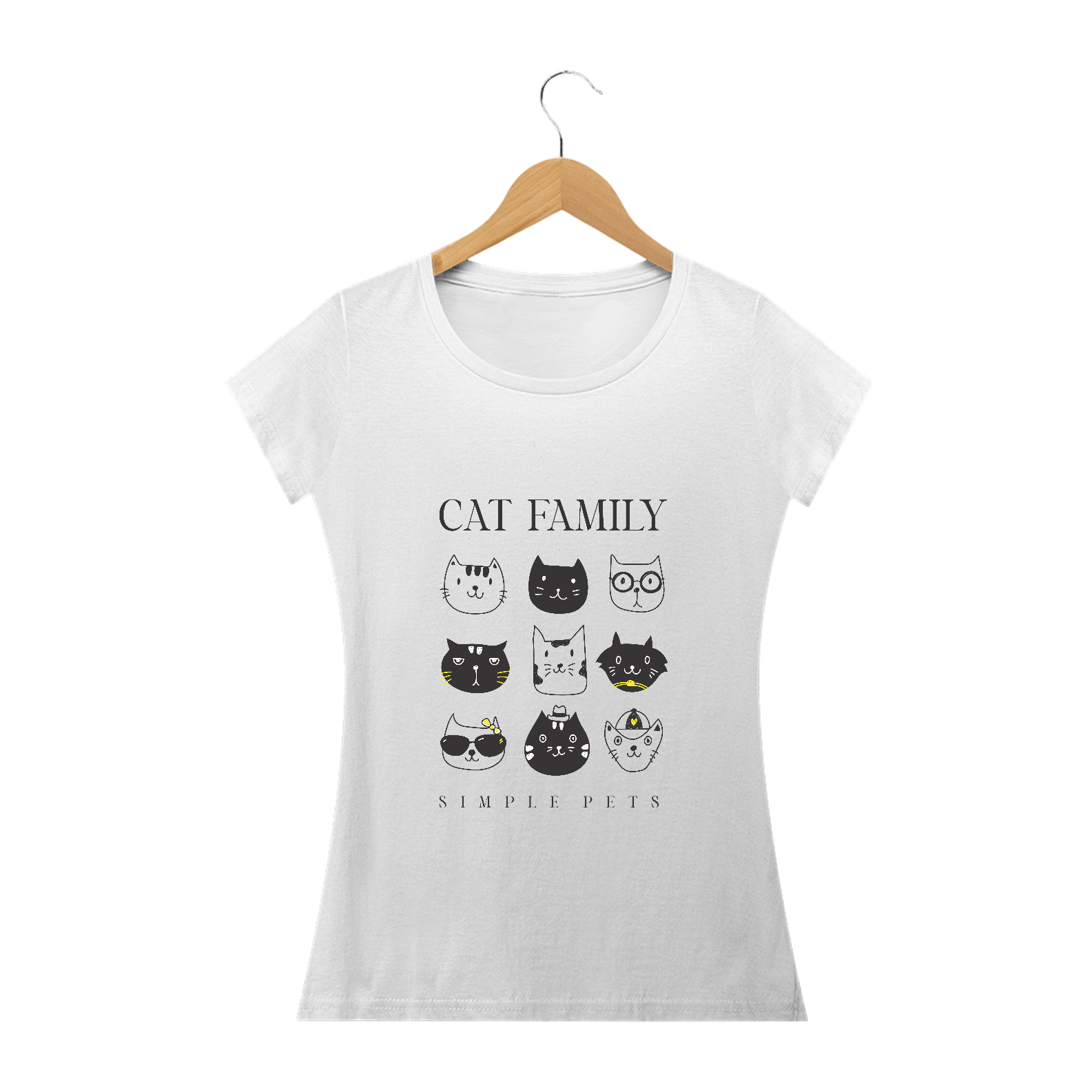 Camiseta Simple Pets - Cat Family