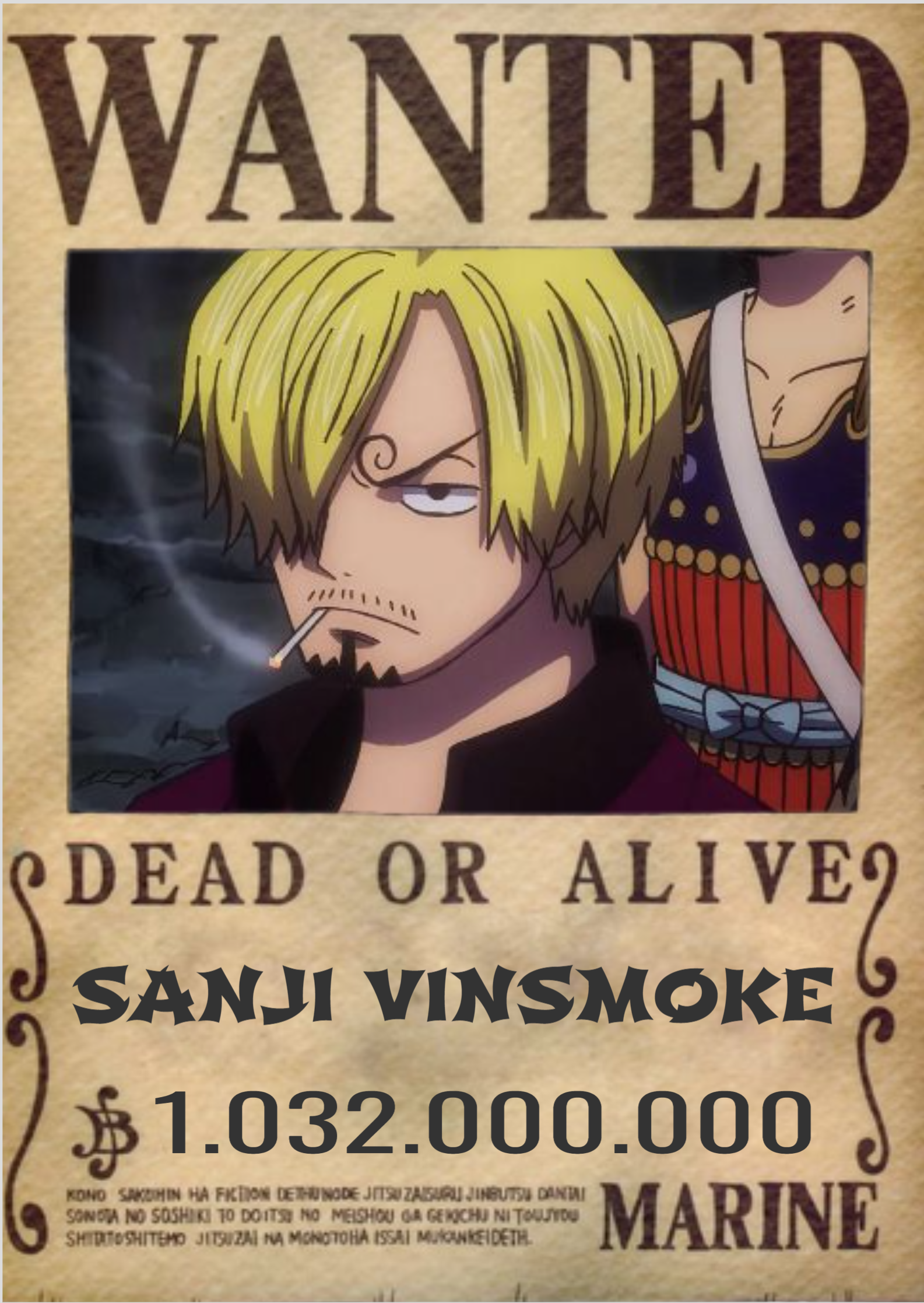 POSTER ONE PIECE SANJI VINSMOKE