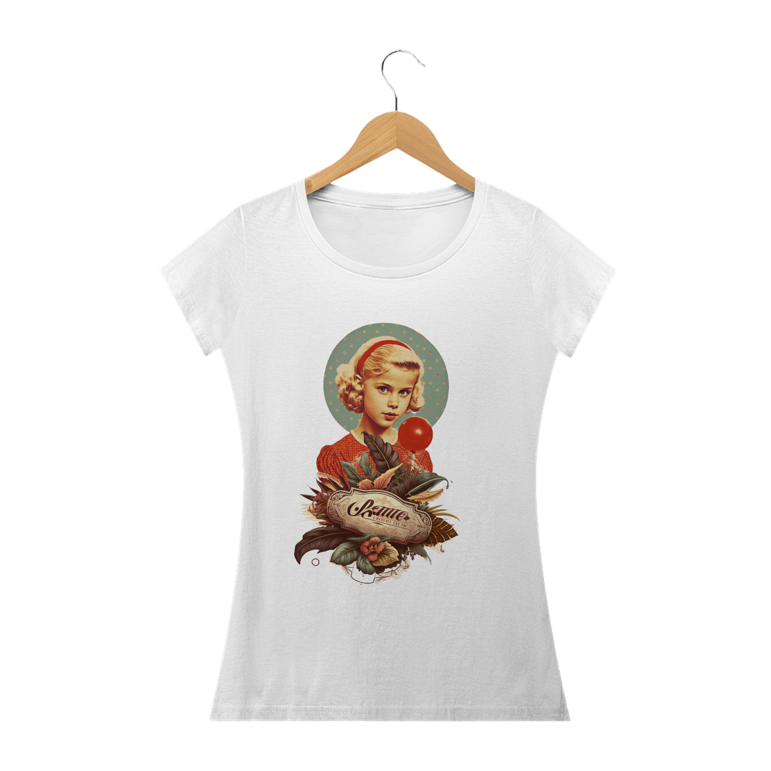 Camisa Baby Look Verão vintage