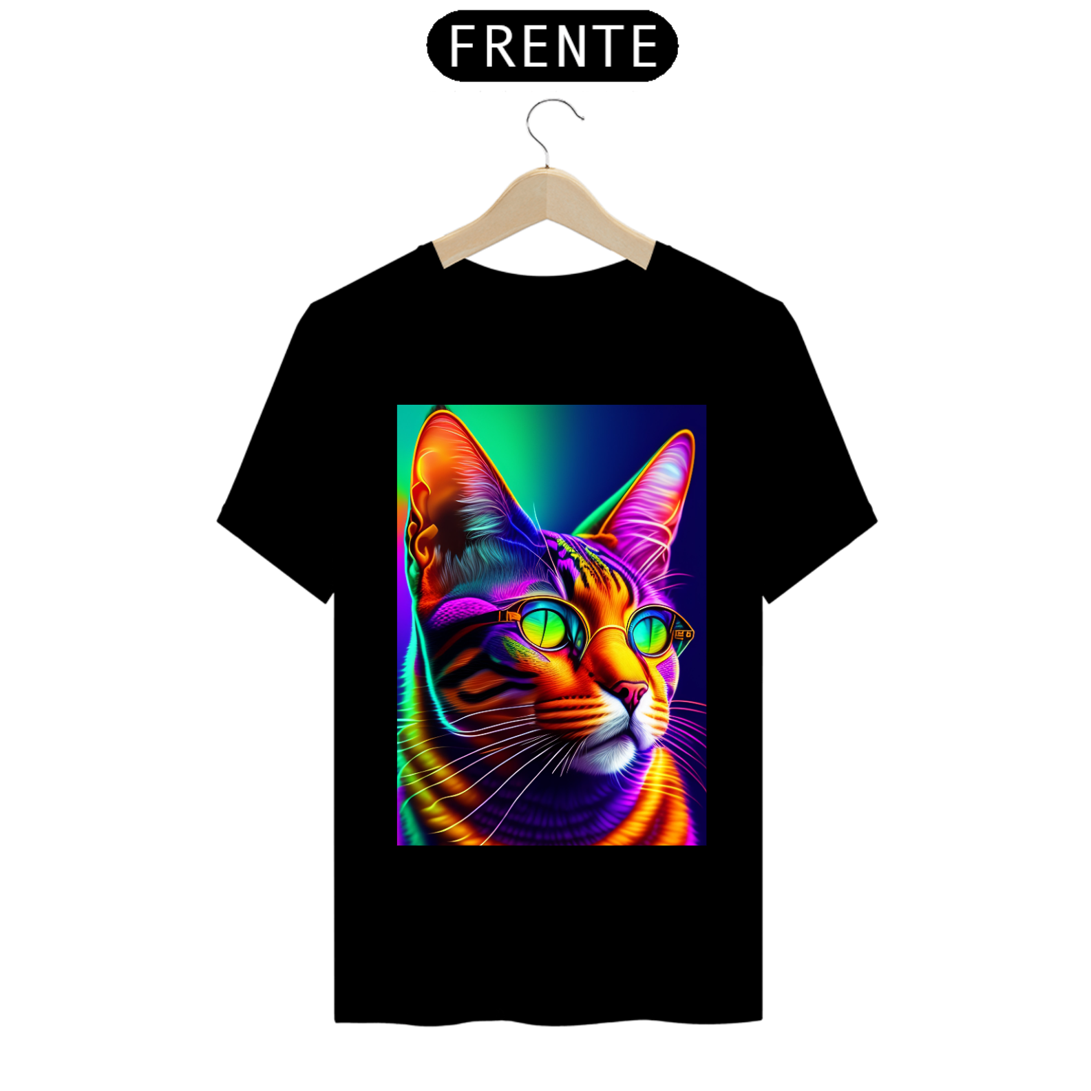 Nome do produto: Camiseta Psychedelic Cat