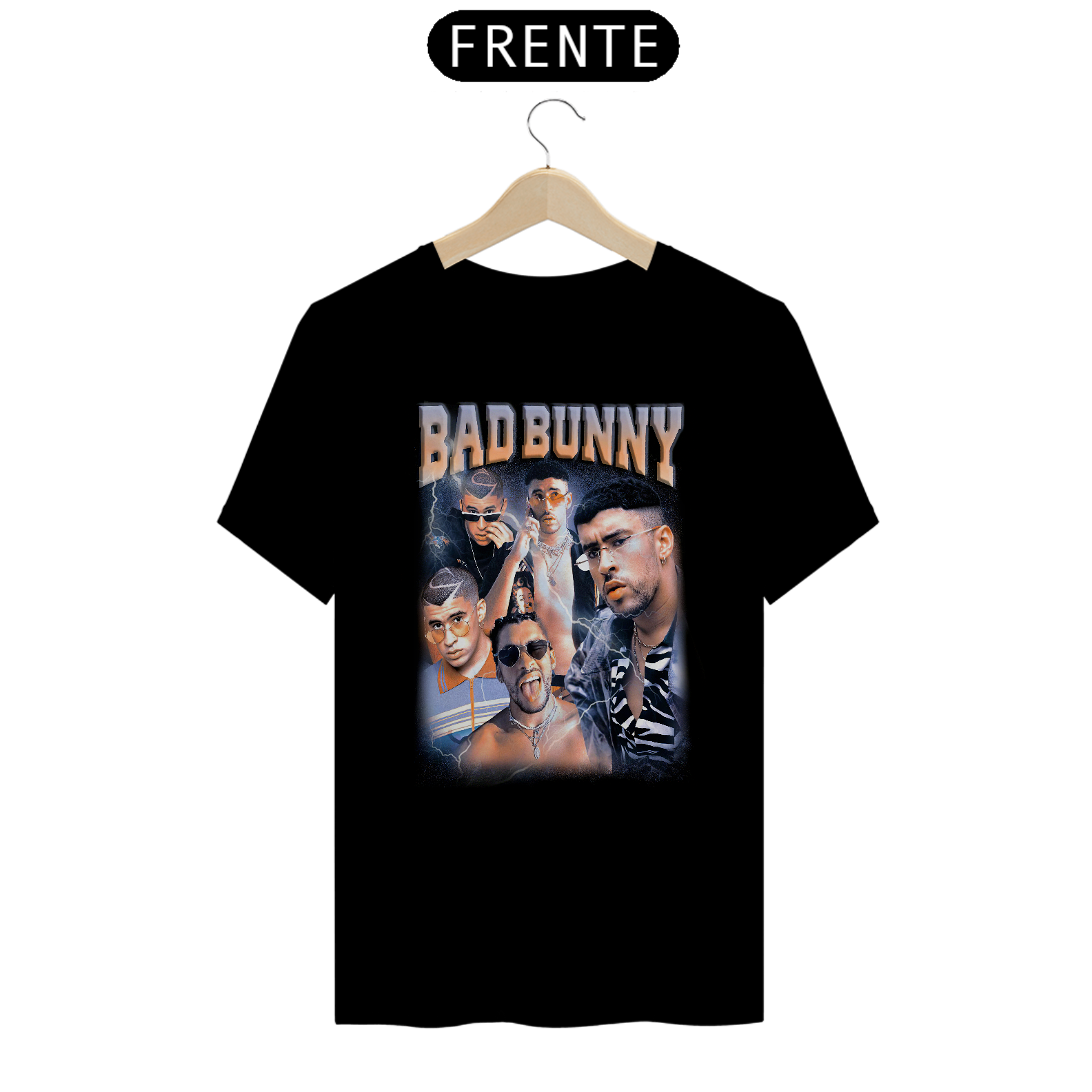 T-Shirt Quality Camiseta Unissex - Bad Bunny em Ser e Aparecer