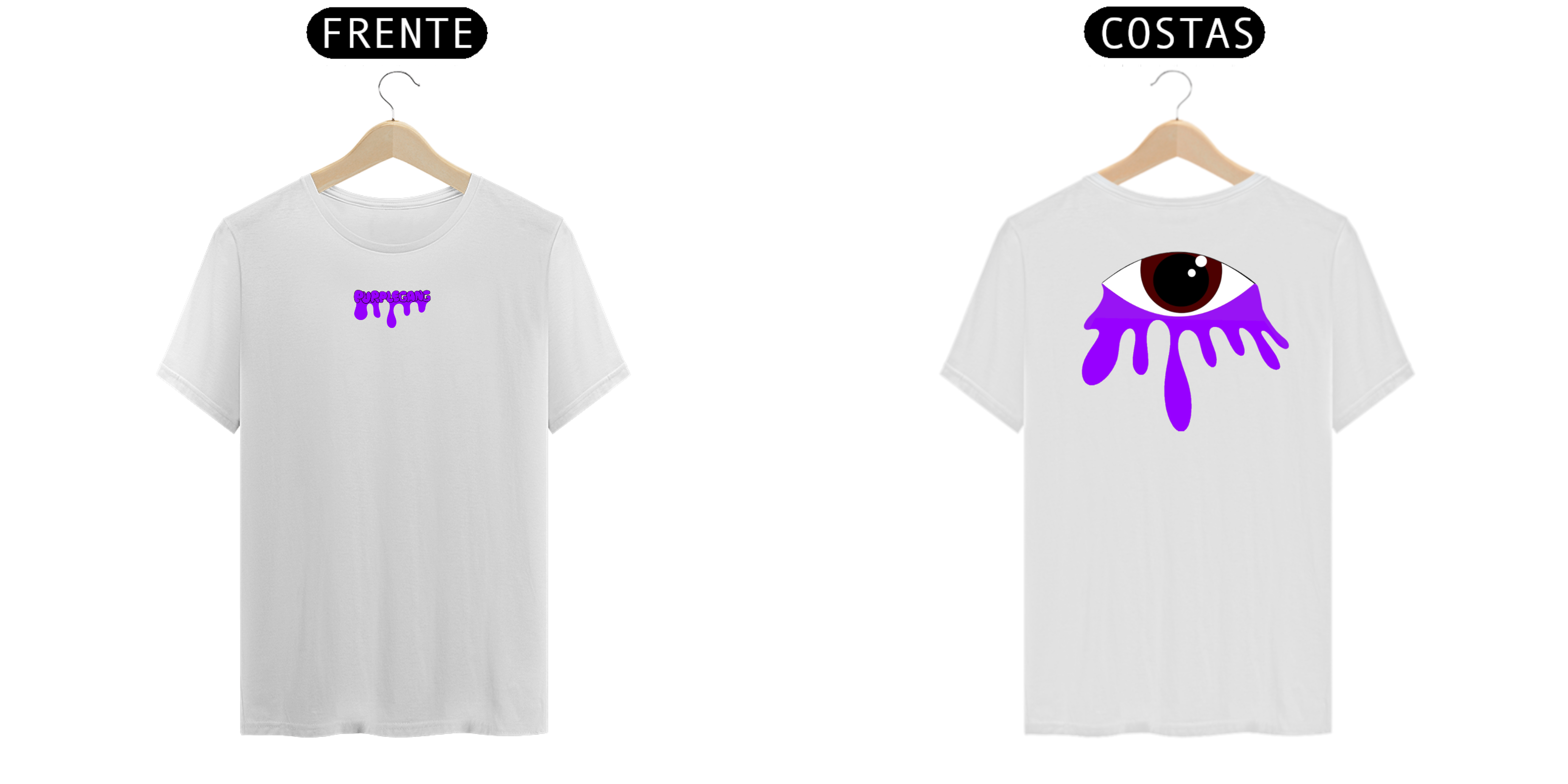 Nome do produto  Camisa Purple Gang Olho Tinta Escorrendo 