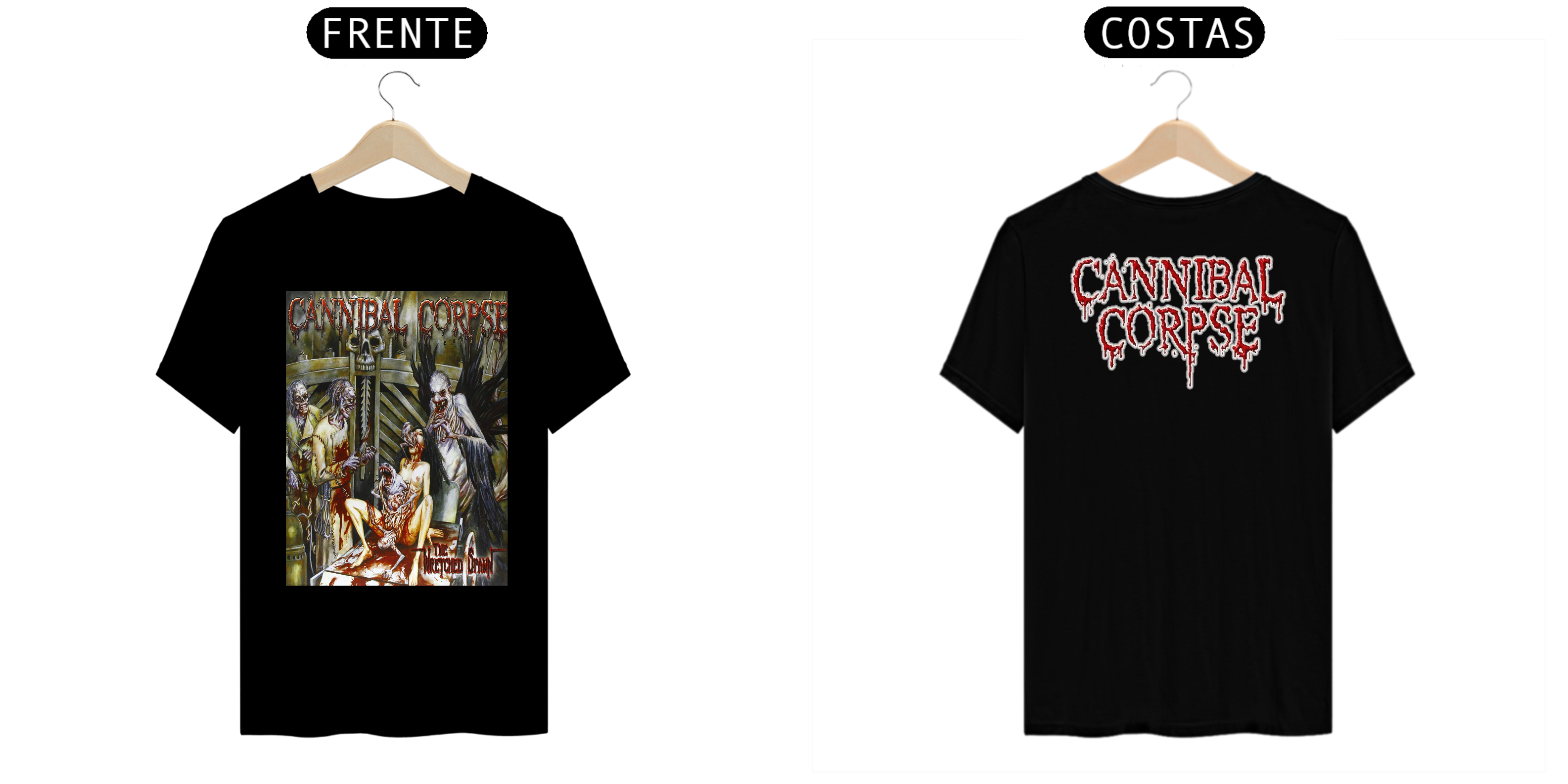 camiseta multi cores cannibal corpse