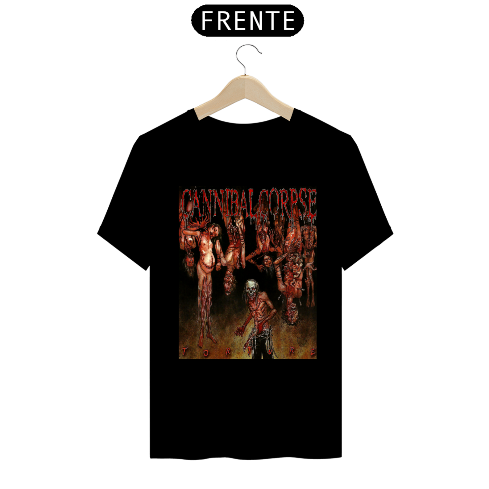 camiseta preta cannibal corpse torture