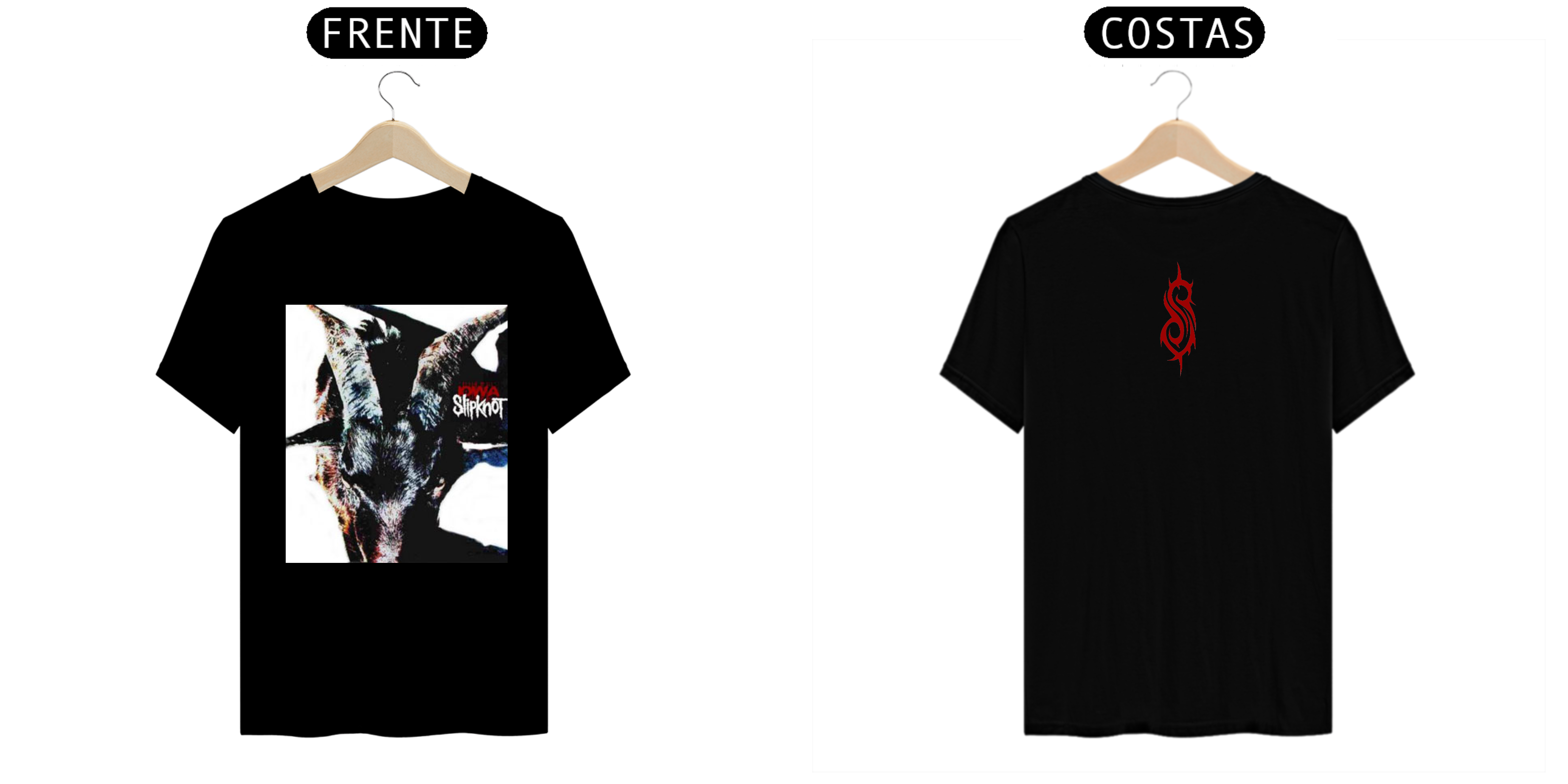 Camiseta preta slipknot