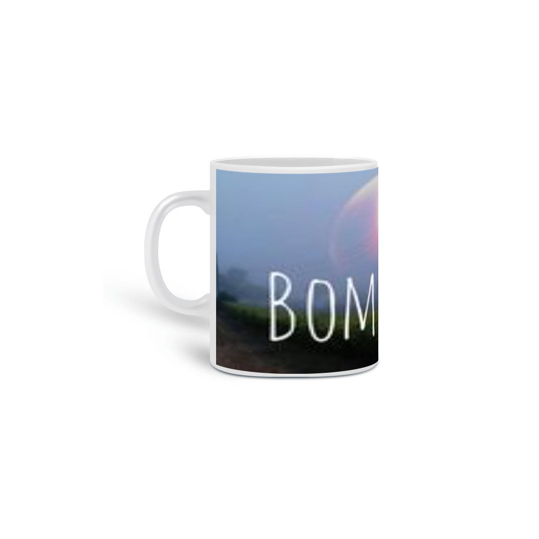 Caneca com imagem de Bom dia Material: Cerâmica