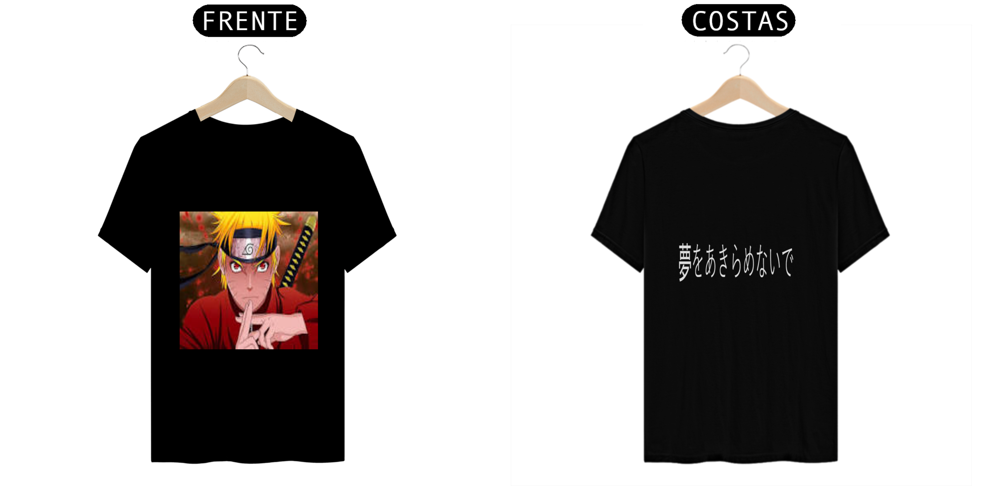 Camisa Manga Curta Naruto