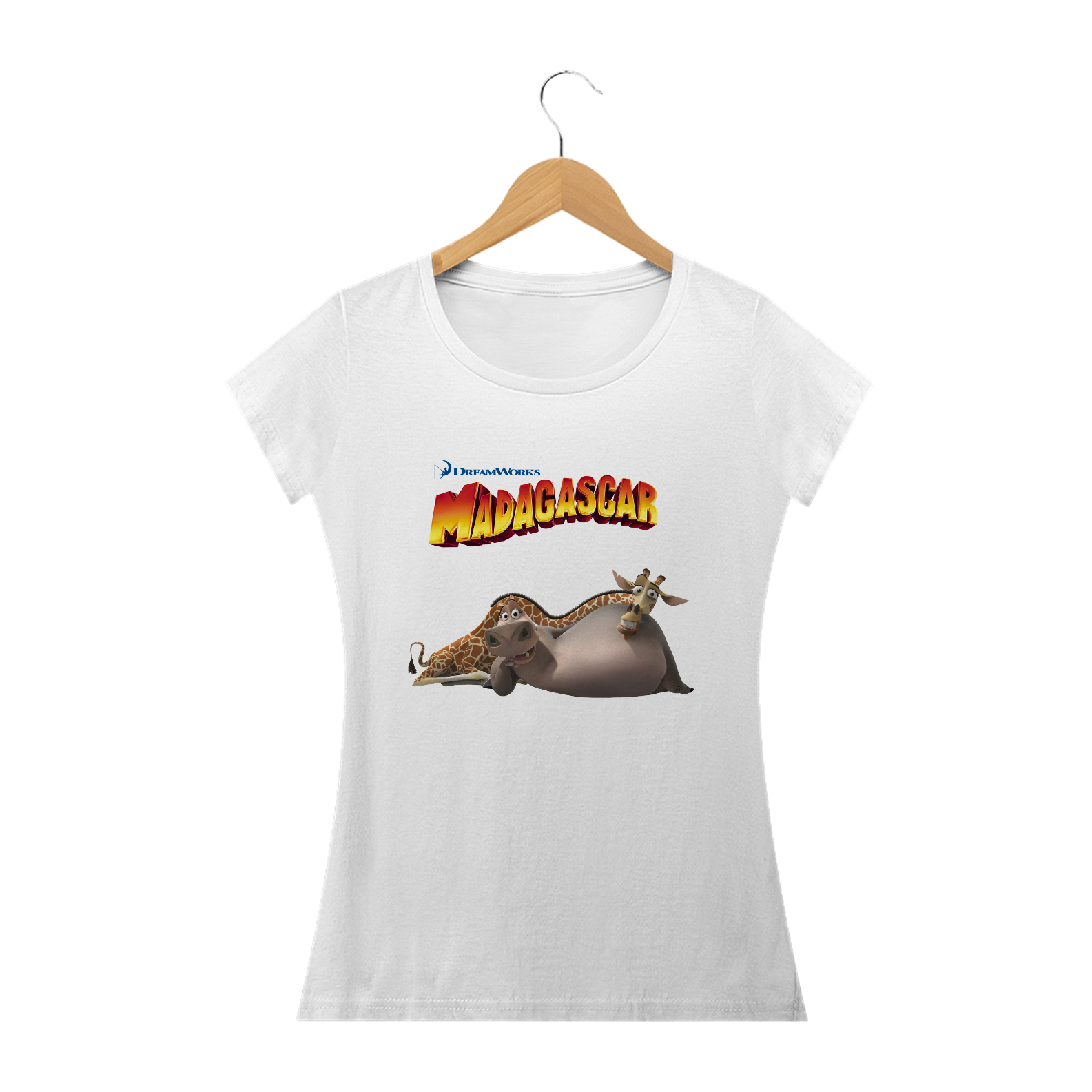 Camiseta Feminina - Madagascar - Glória e Melman