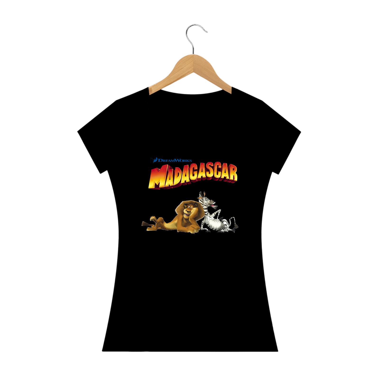Camiseta Feminina - Madagascar Alex e Martin