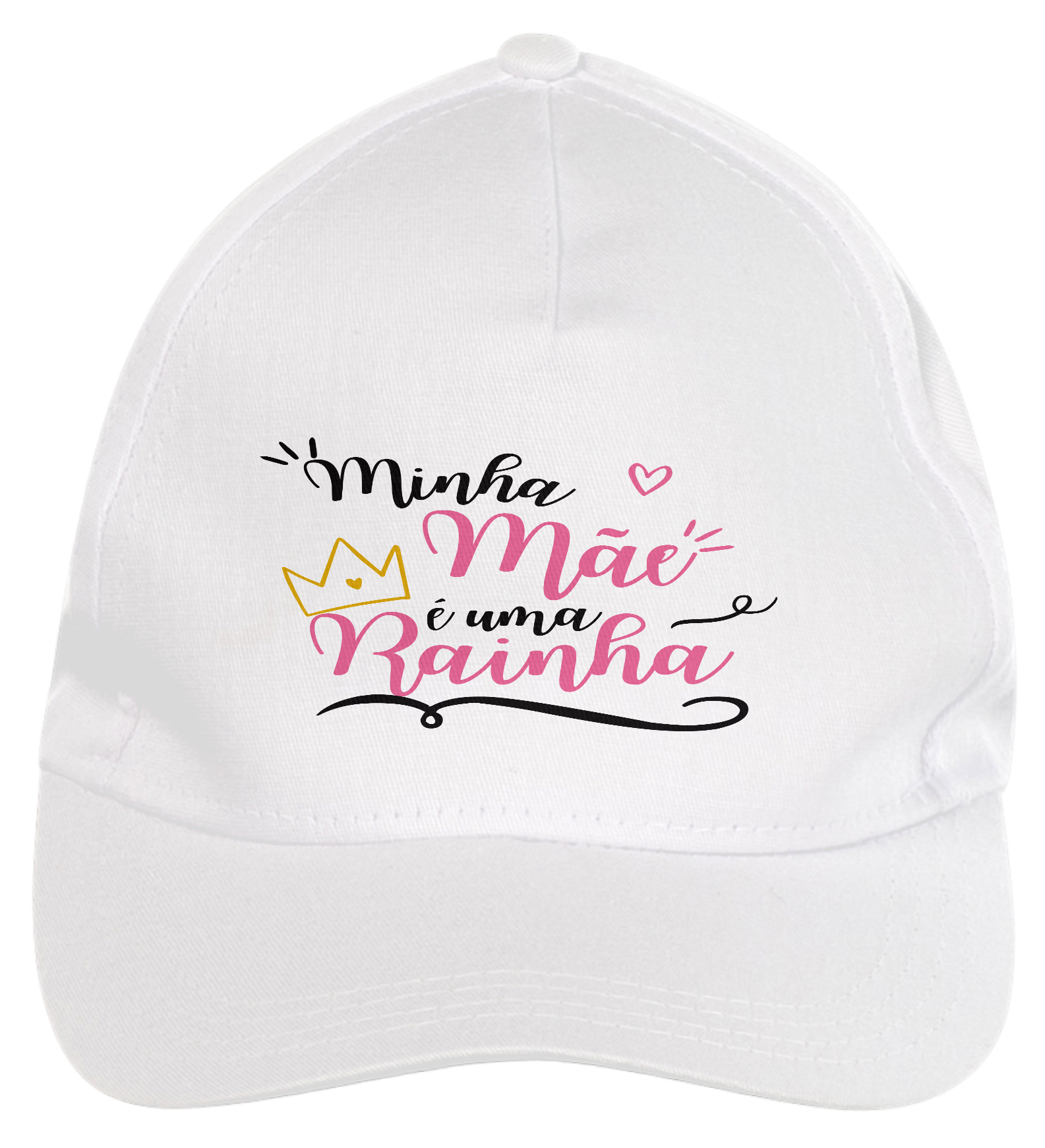 Boné em brim branco (Minha mãe é uma rainha)