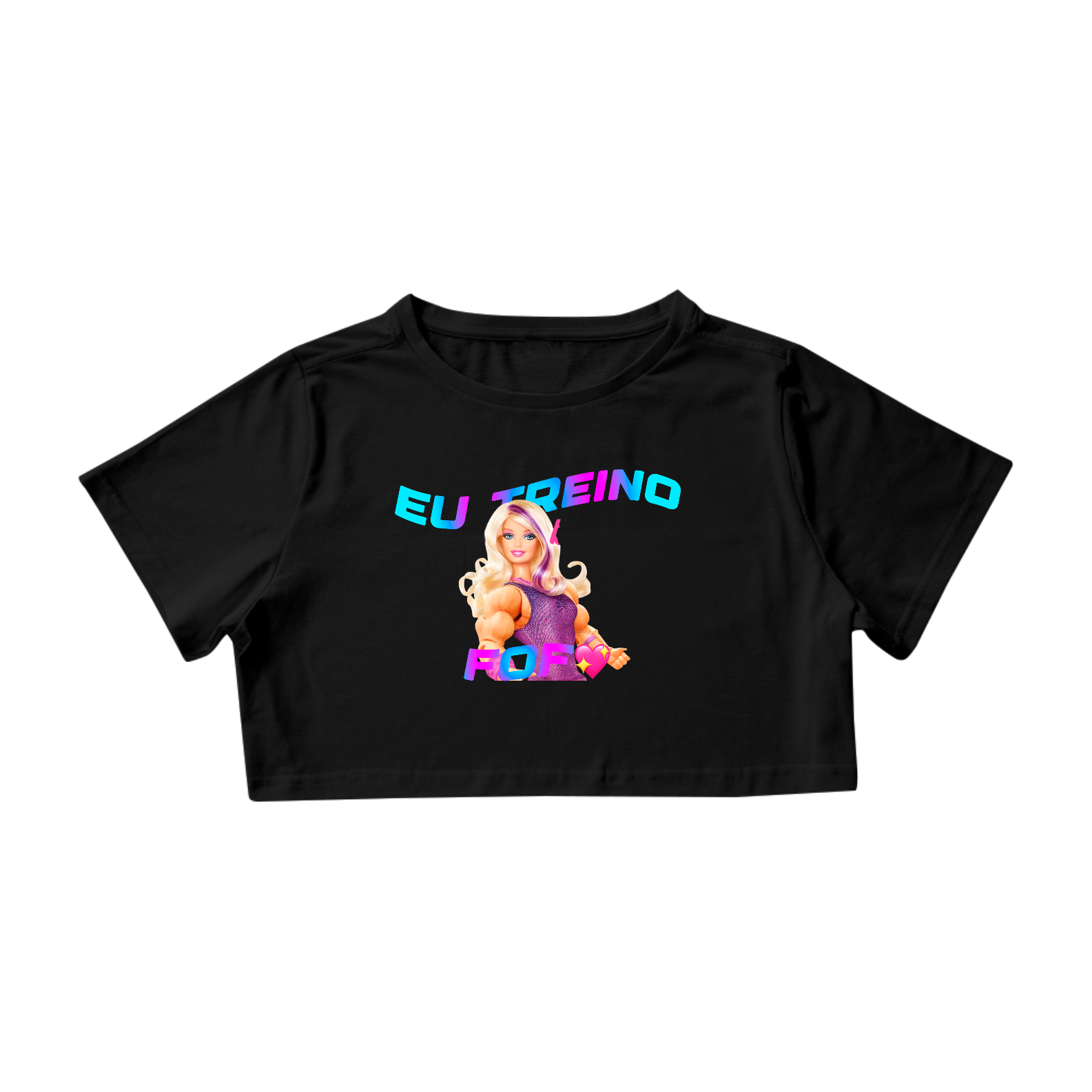 Nome do produto: Croped Eu Treino Fofo BARBIE MAROMBA