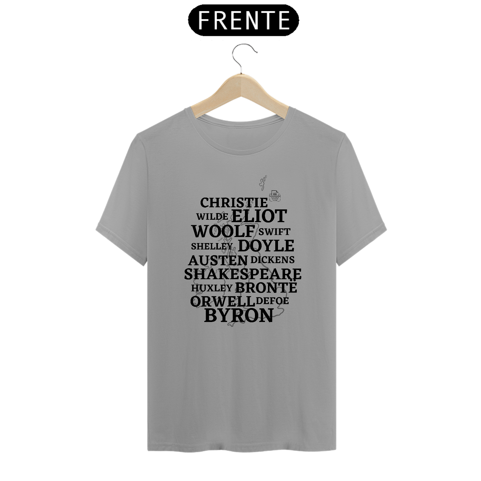Escritores ingleses TShirt Quality (Branca/Cinza)