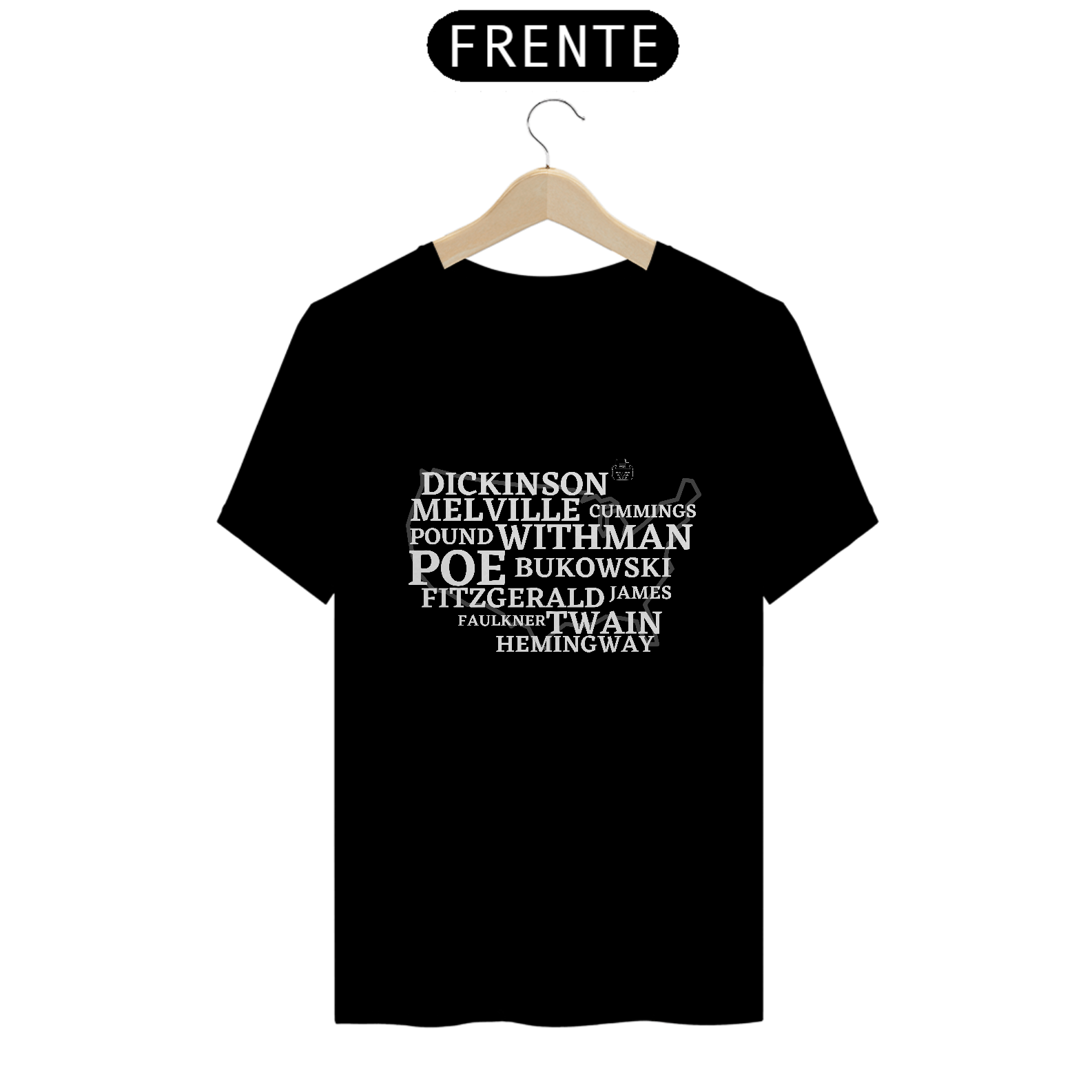 Escritores estadunidense TShirt Quality (Preto)