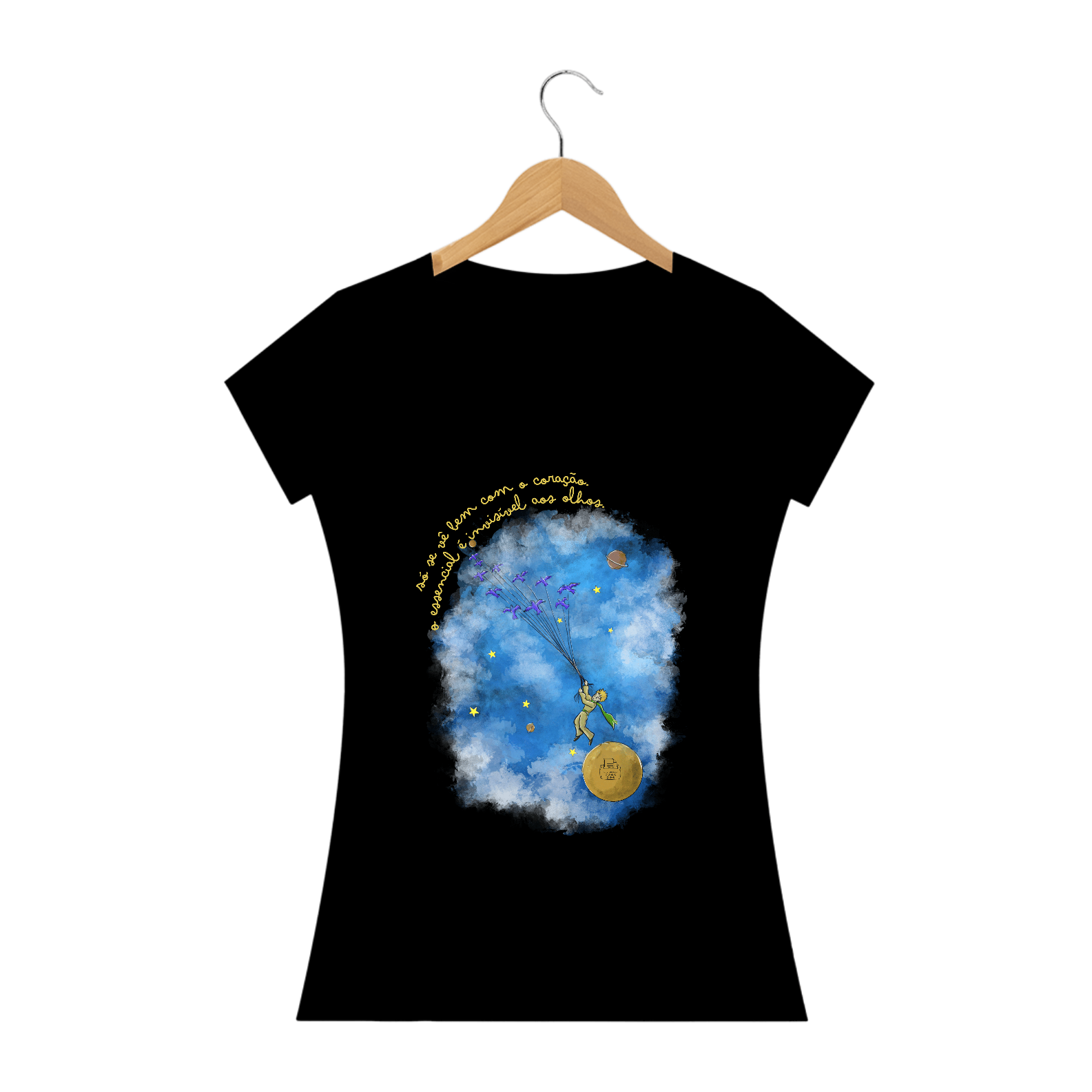 Só se vê bem com o coração Baby Long Quality (Preto)