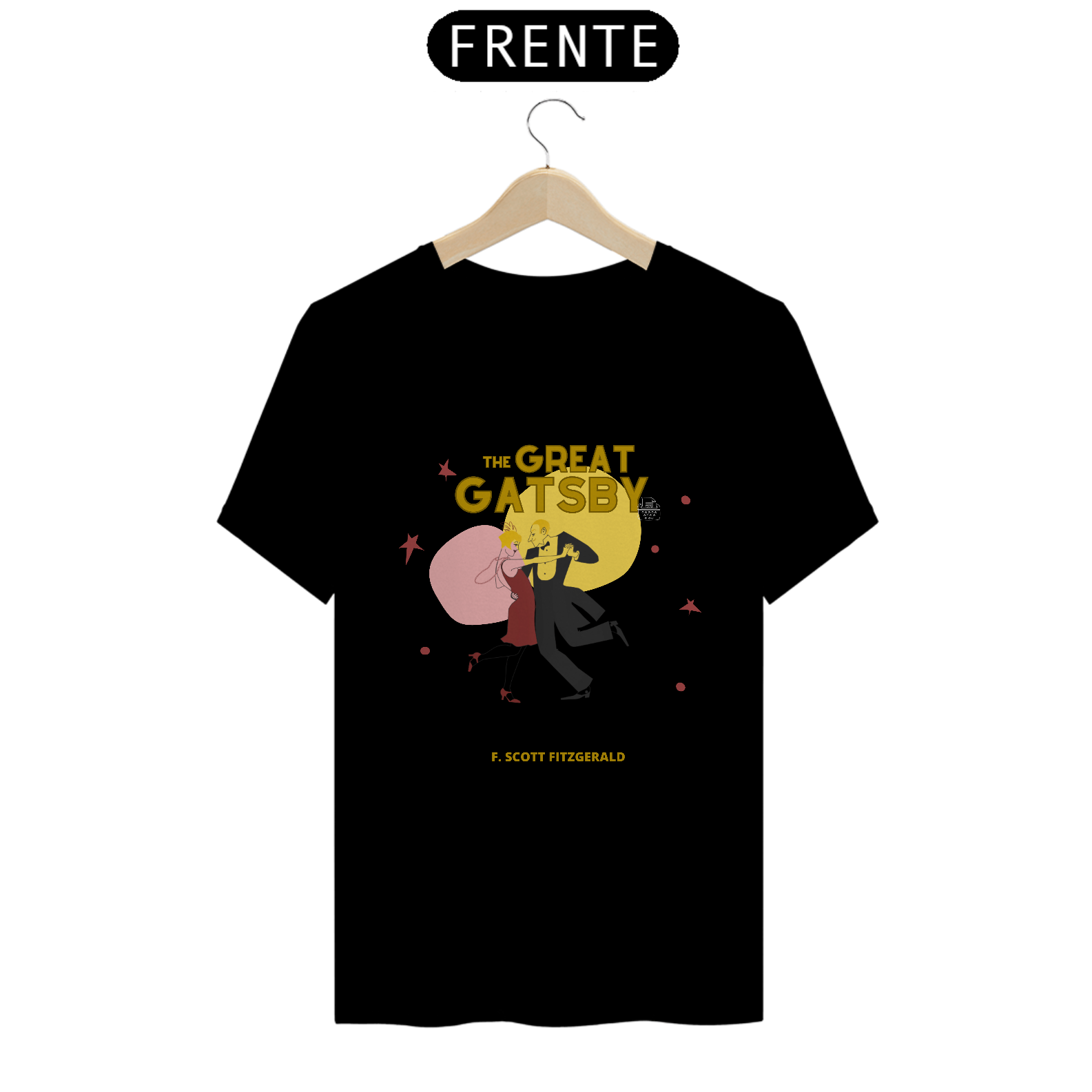 Nome do produto: The Great Gatsby, F. Scott Fitzgerald TShirt Quality (Preto)