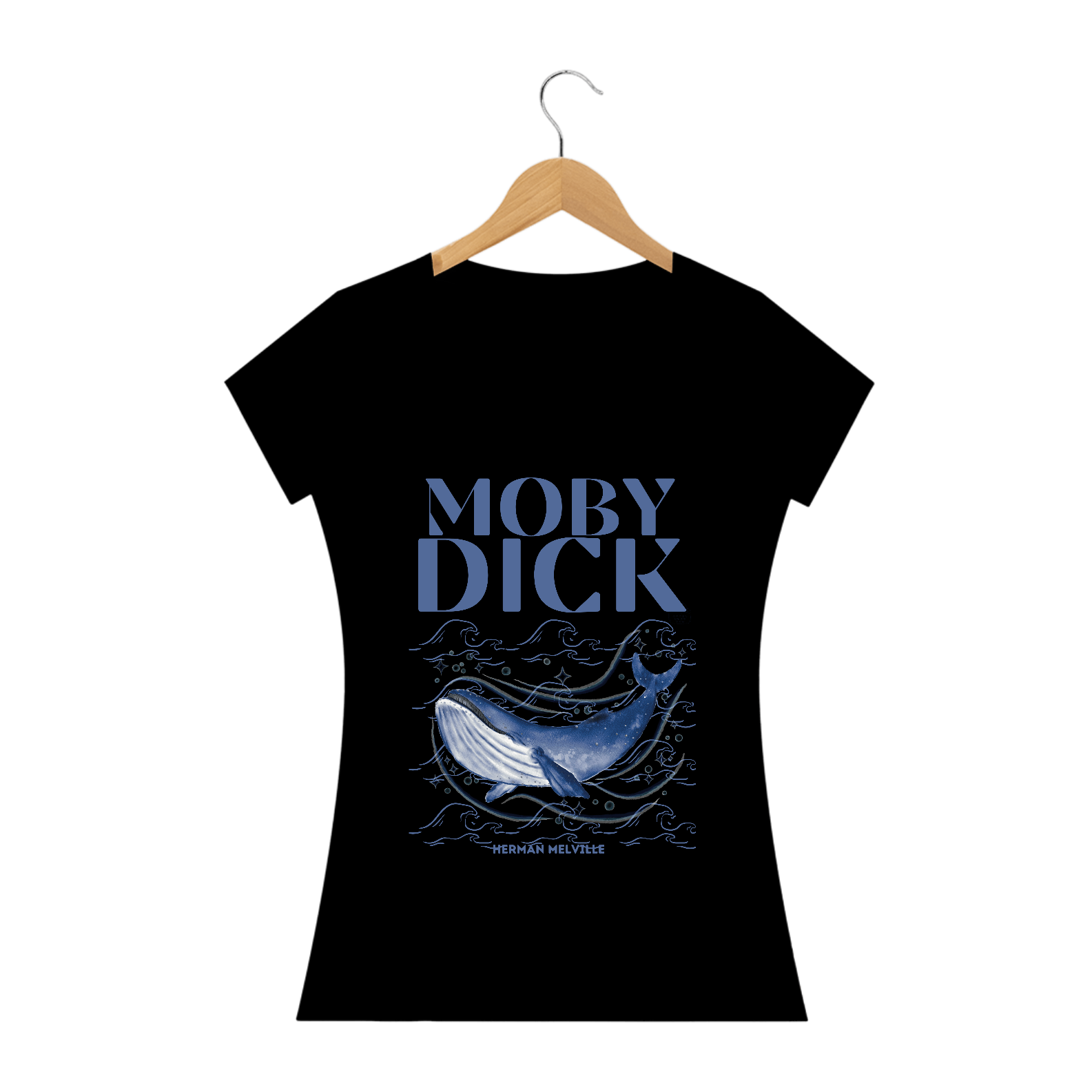 Moby Dick, Herman Melville Baby Long Quality (Preto)