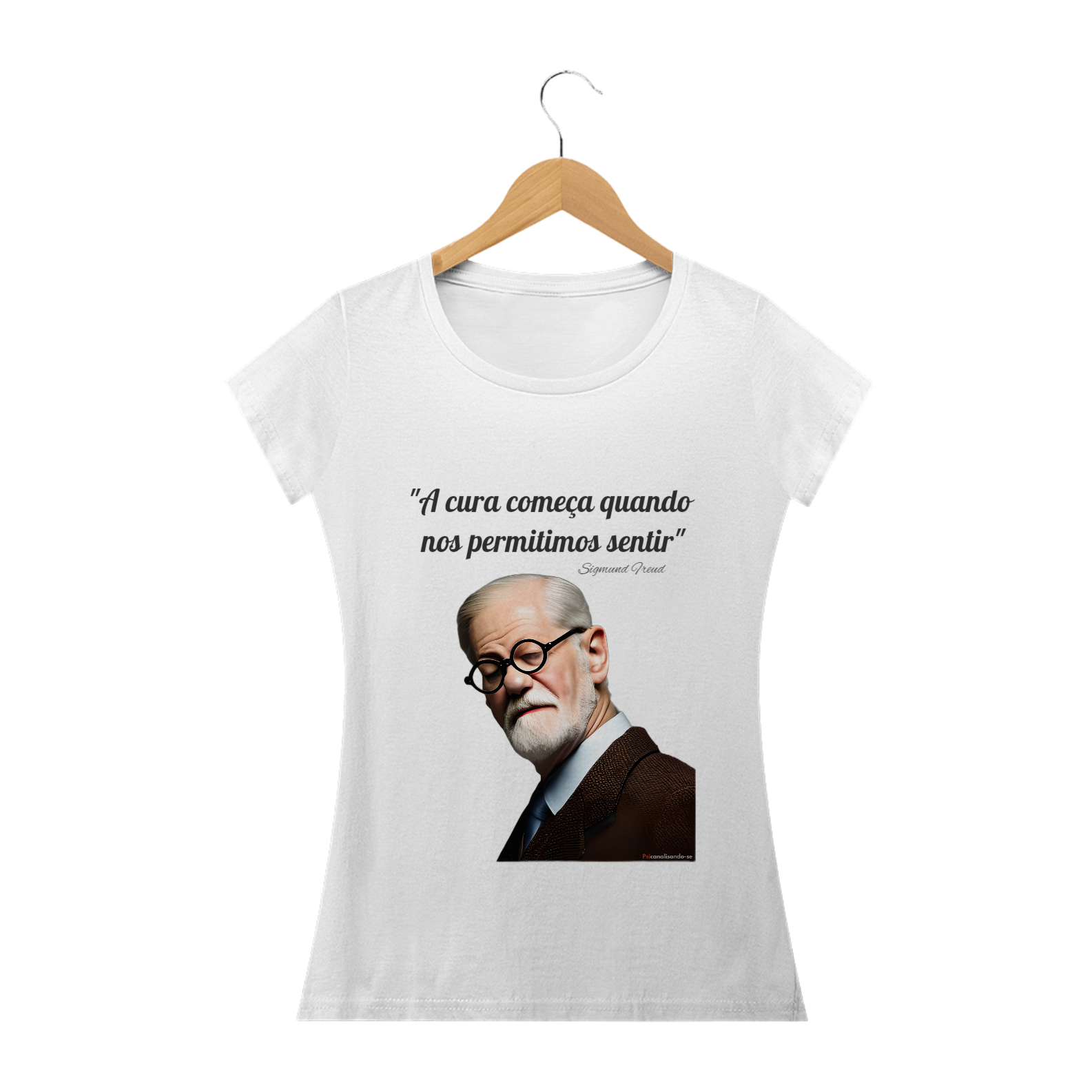 Camiseta feminina Freud sentir
