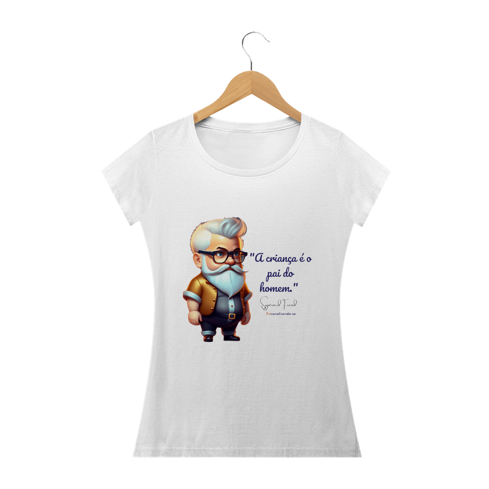 Camiseta feminina pequeno Freud frases