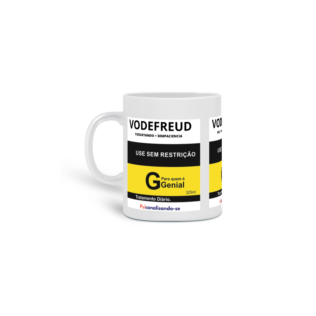 Caneca vodefreud psicanalisando-se