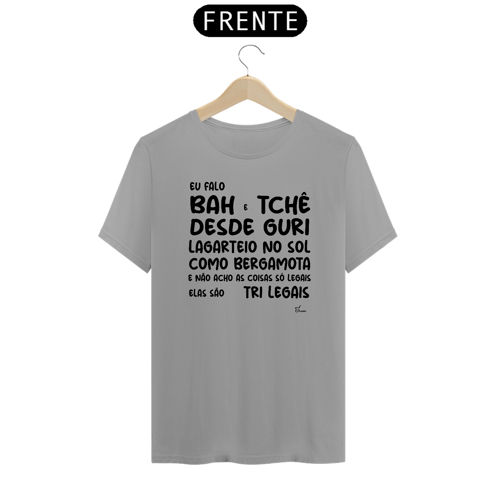 Nome do produto: Camiseta eu falo Bah e Tchê desde guri