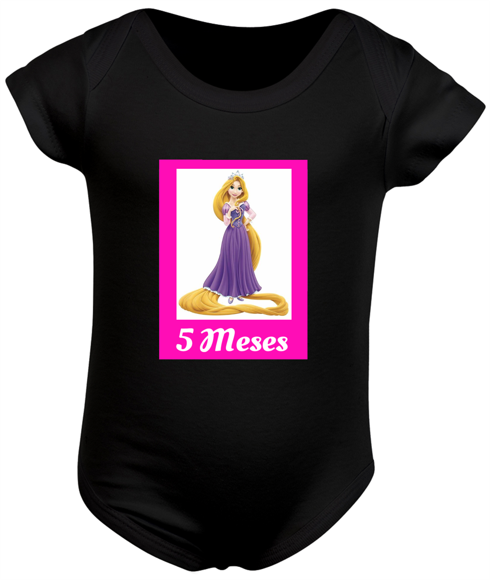 Nome do produto: Body Mesversário 5/12 - Princesa Rapunzel