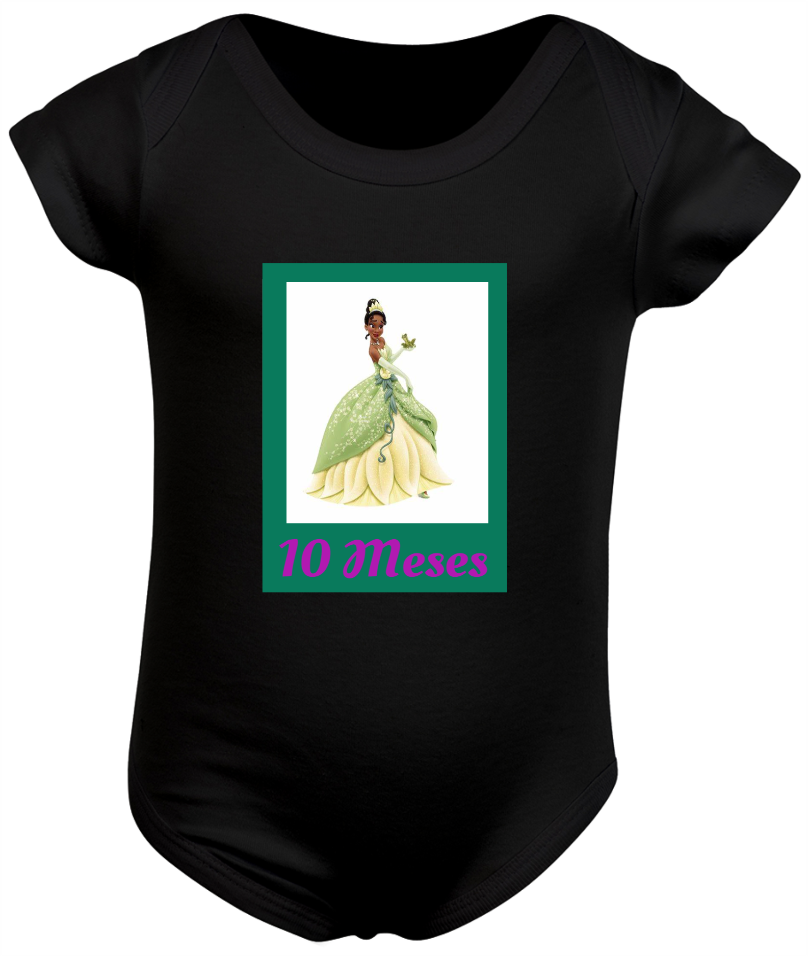 Nome do produto  Body Mesversário 10/12 - Princesa Tiana