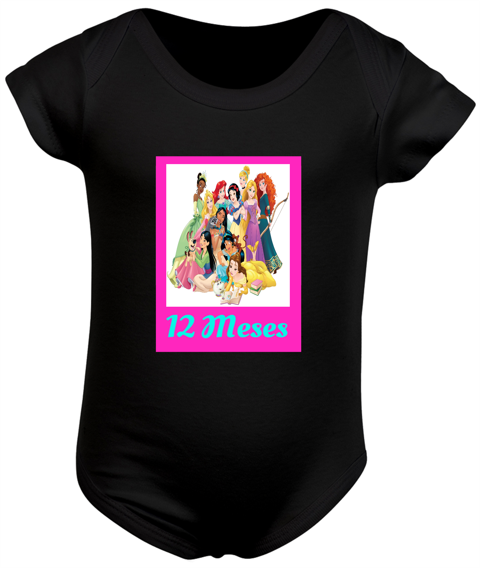 Nome do produto  Body Mesversário 12/12 - Todas as Princesa 