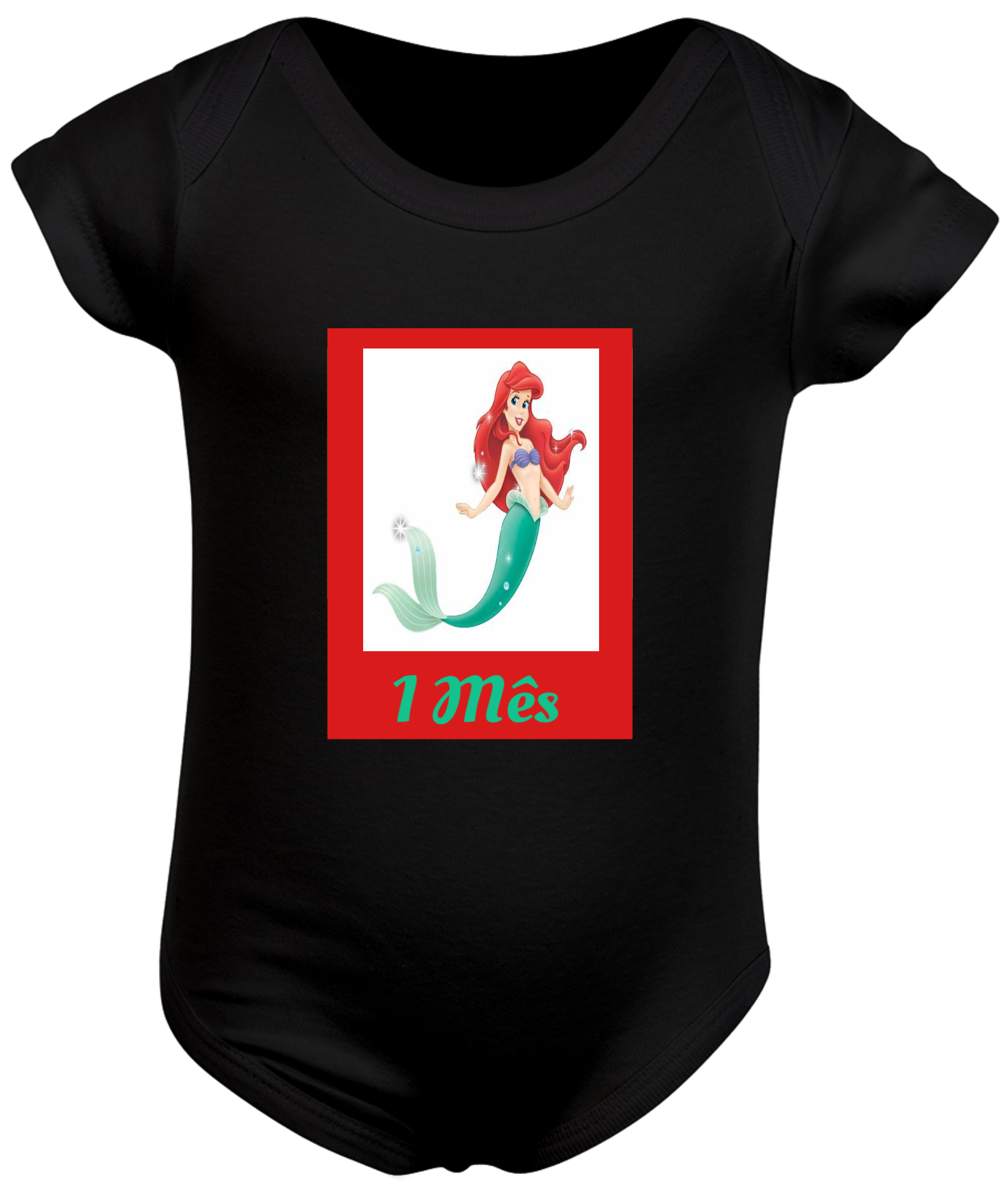 Nome do produto  Body Mesversário 1/12 - Princesa Ariel