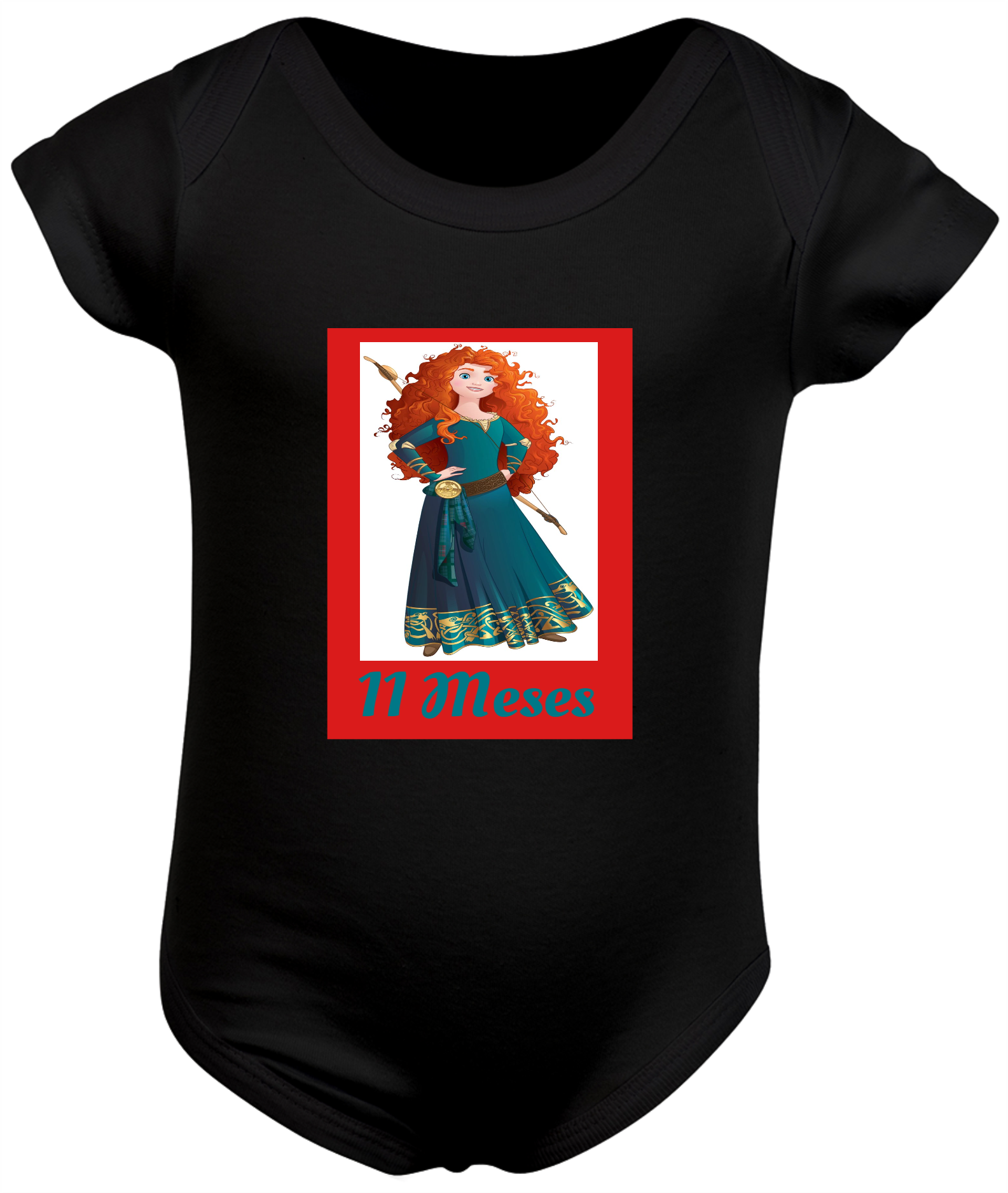 Body Mesversário 11/12 - Princesa Merida - Valente